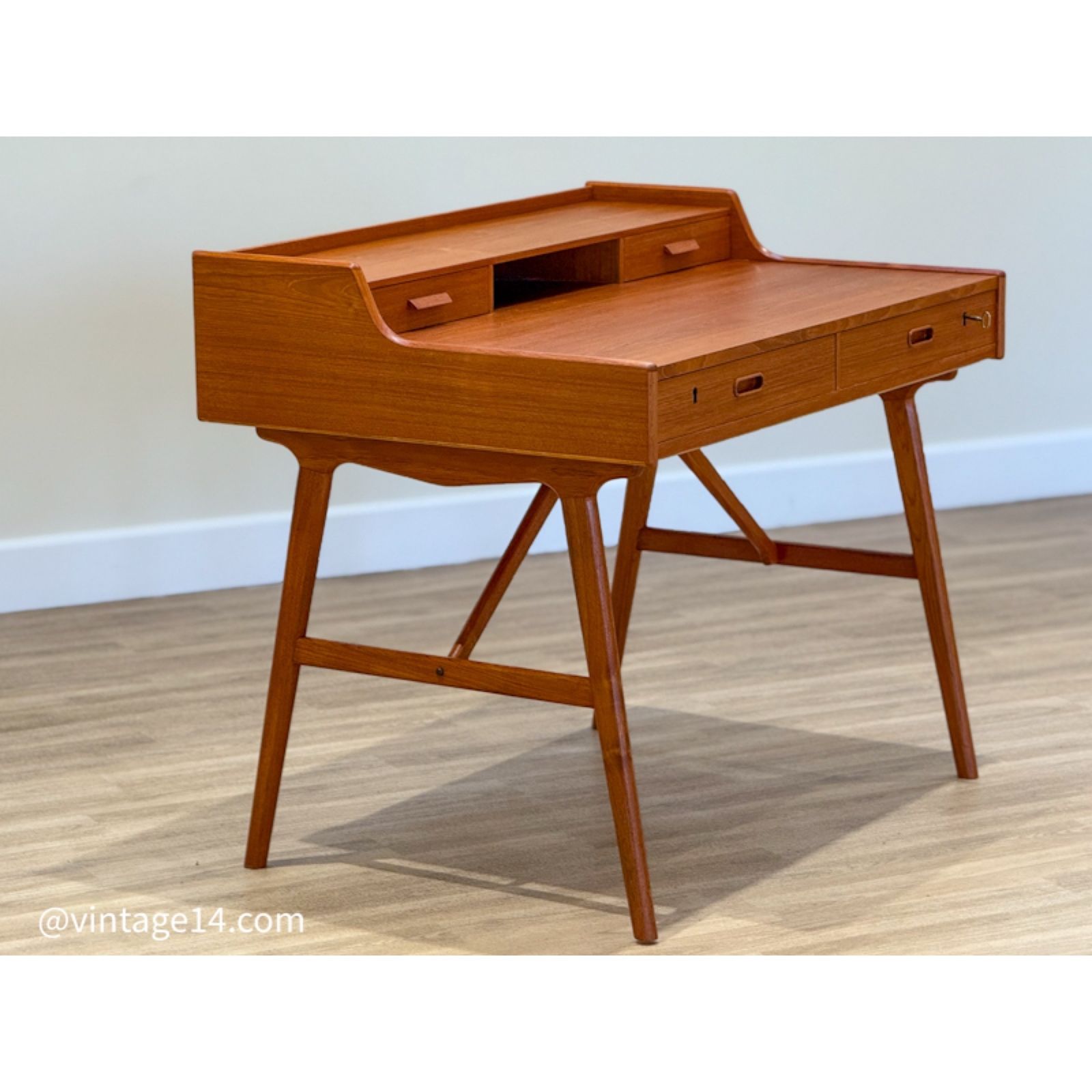 Teak Model 56 Desk By Arne Wahl Iversen, 1960s