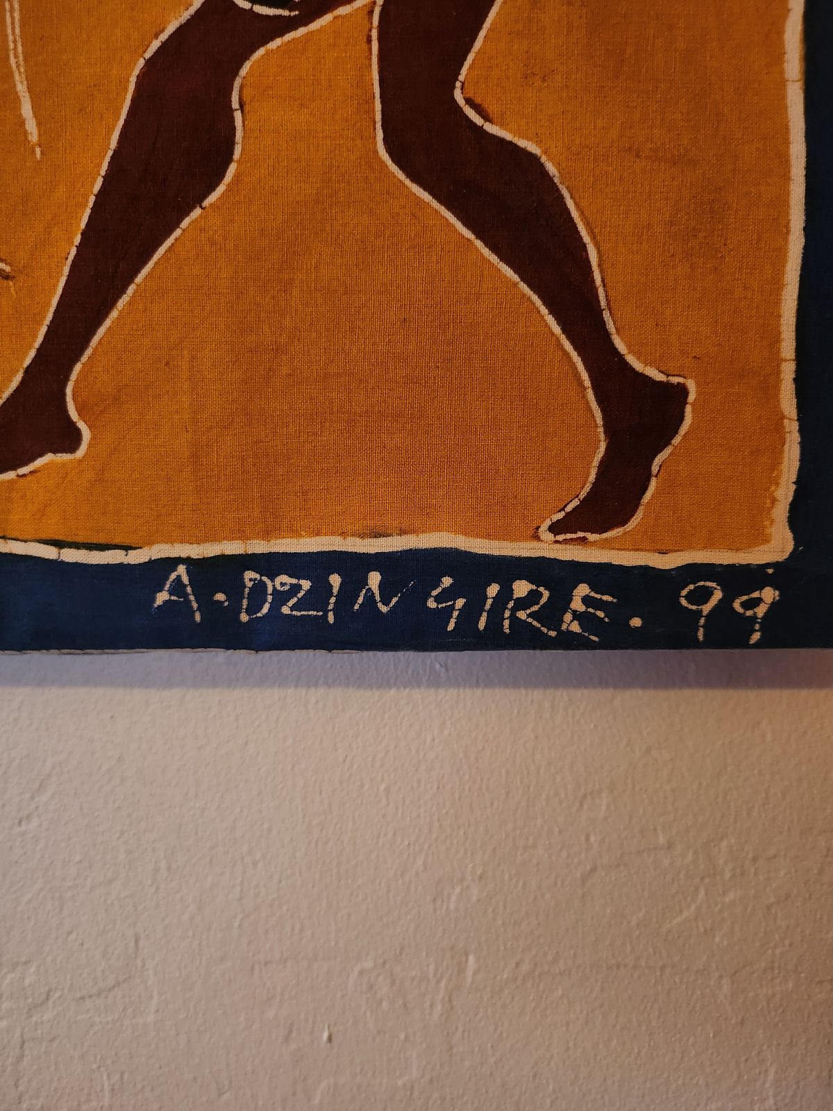 Beautiful Vintage Batik Fabric Panel  By Abigail Dzingire From Zimbabwe Africa. photo furniture