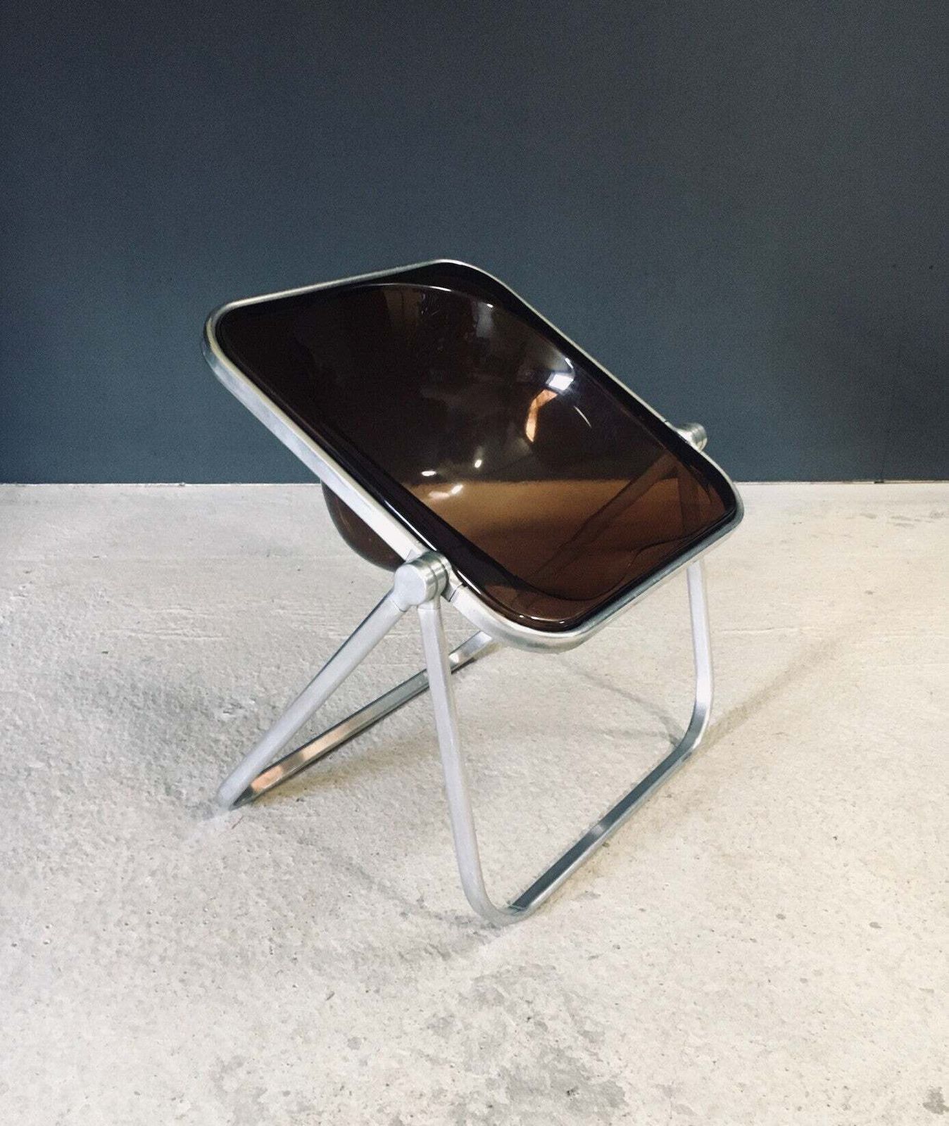 Midcentury Modern Design Plona Chair By Giancarlo Piretti For Castelli, Italy 1970's photo vintage