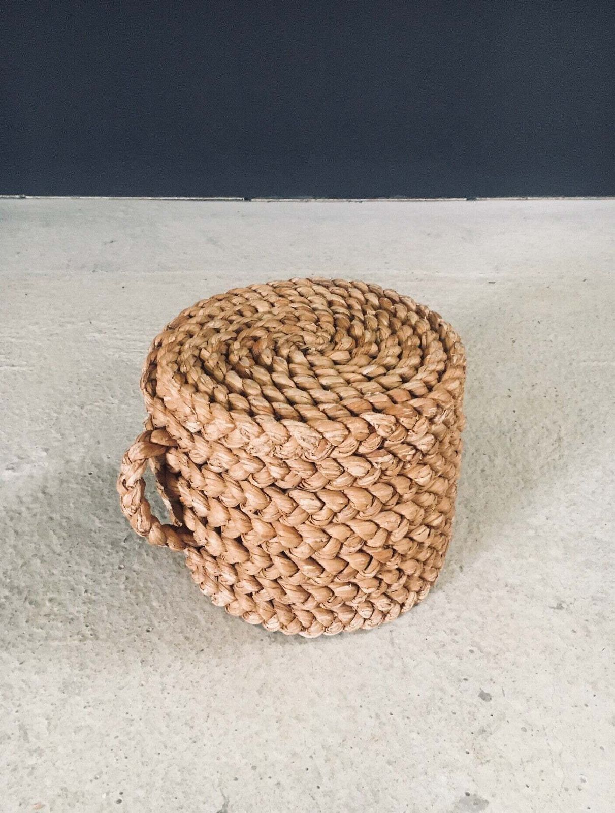 1940's French Mediterranean Design Low Rope Stool By Audoux Minet photo for sale