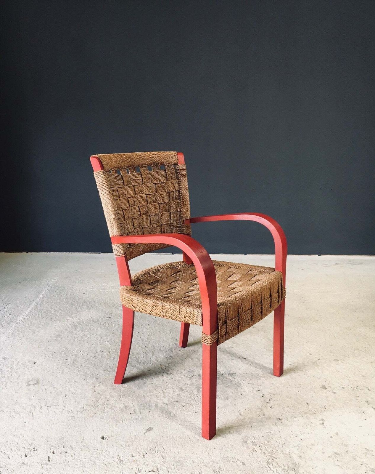 Vintage Mediterranean Design Rope Armchair, France 1930's photo Furniture