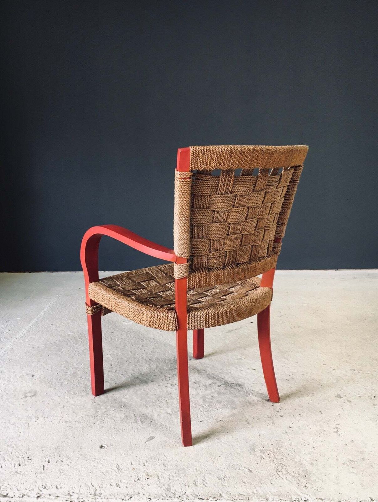Vintage Mediterranean Design Rope Armchair, France 1930's photo vinterior