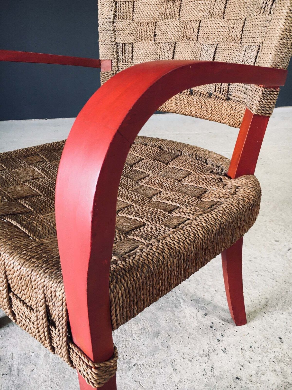 photo vinterior Vintage Mediterranean Design Rope Armchair, France 1930's