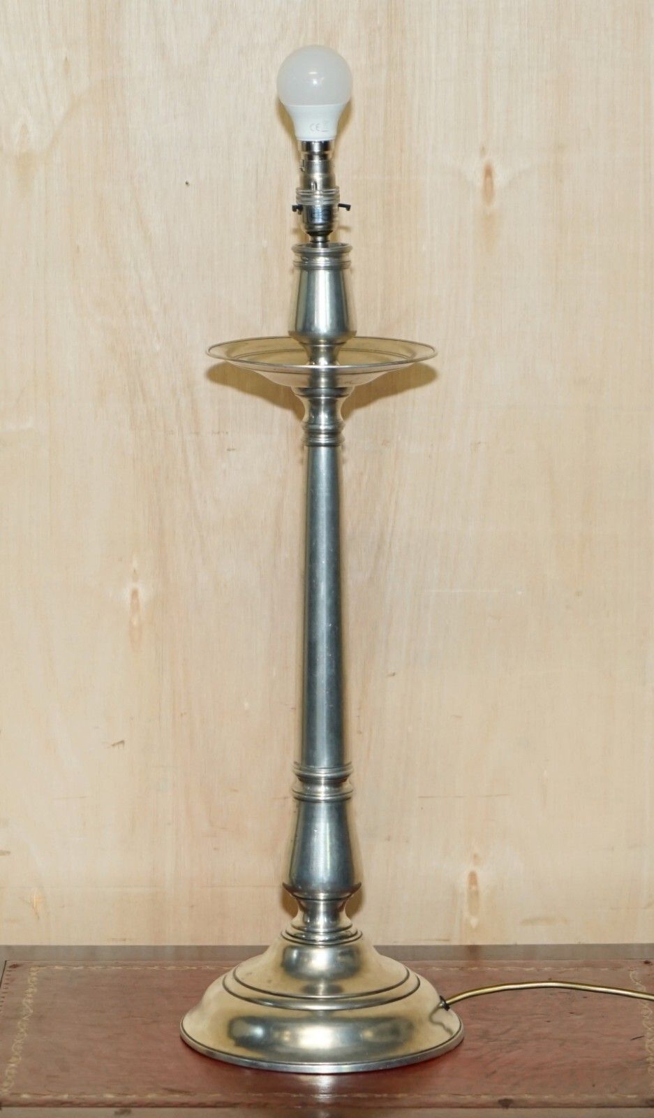 Home Decor Extra Large Owl Stamped Arte Italica Tavola Marinoni Candlestick Pewter Lamp photo