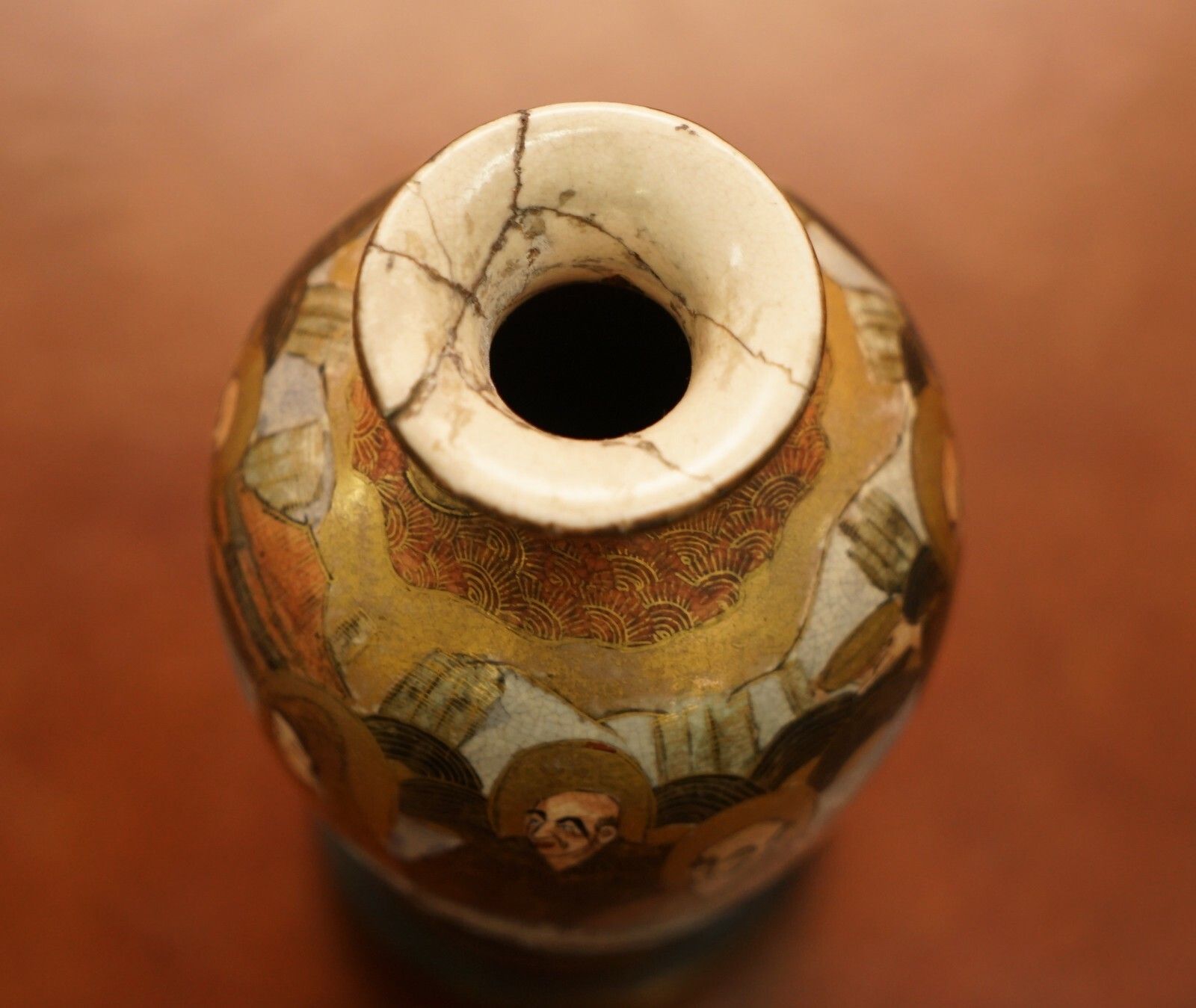 photo for sale Pair Of Antique Chinese Or Japanese Oriental Vases Hand Painted And Signed Urns