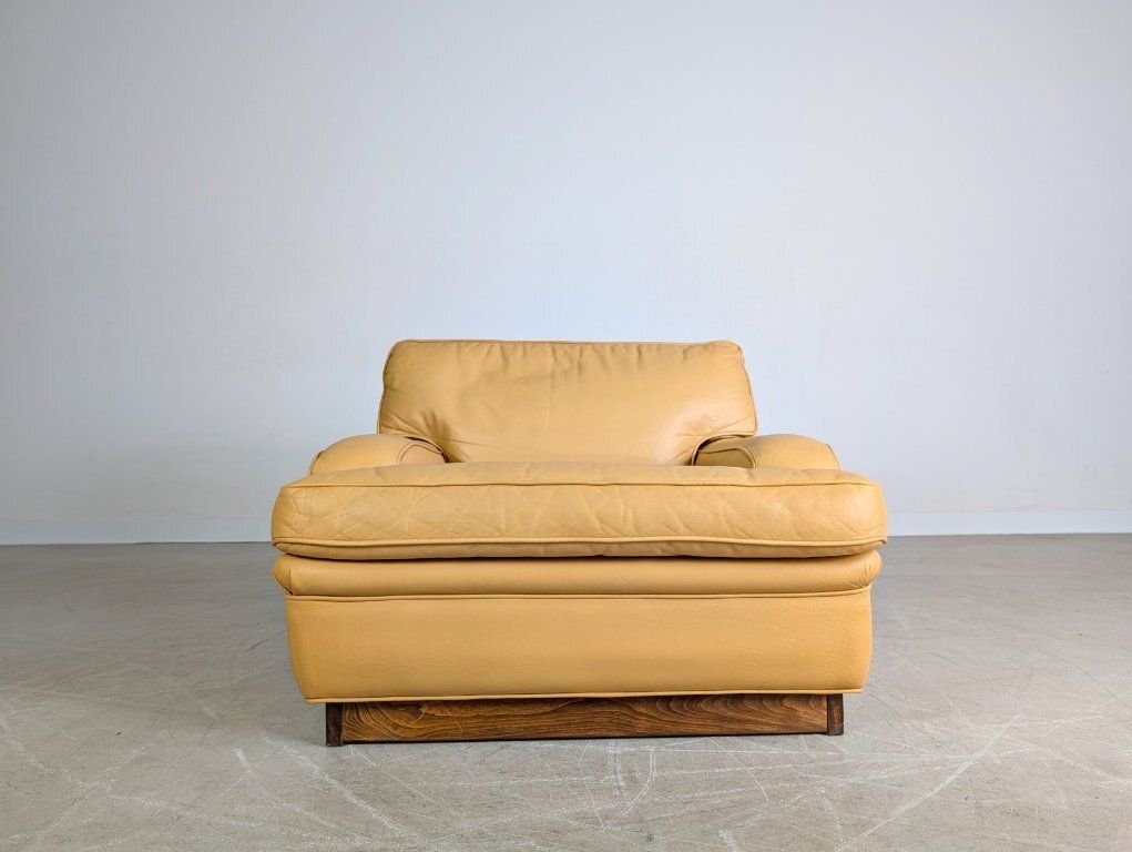 Original Midcentury Armchair Arne Norell Armchair Mexico Leather photo for sale