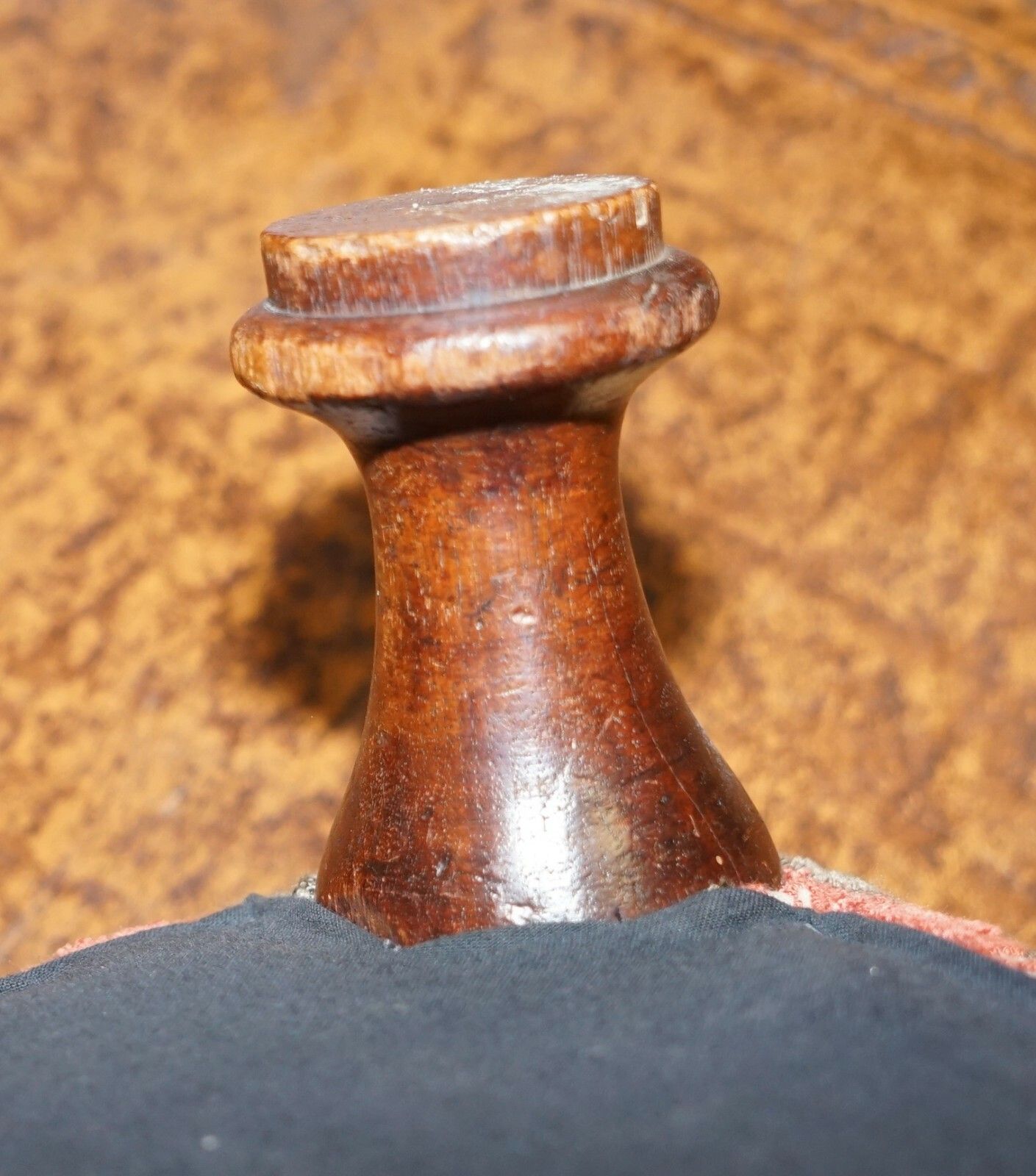 photo furniture Antique Early Victorian Circa 1840 Mahogany Footstool Use With Wingback Armchair