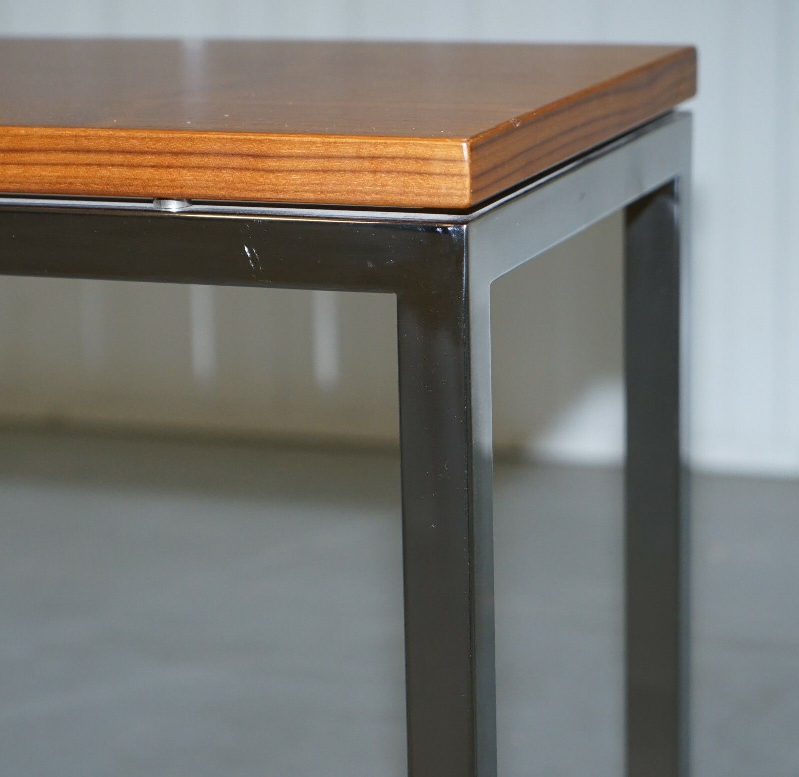 Stunning Teak And Chrome Contemporary Small Coffee Table Mid Century Styling photo buy