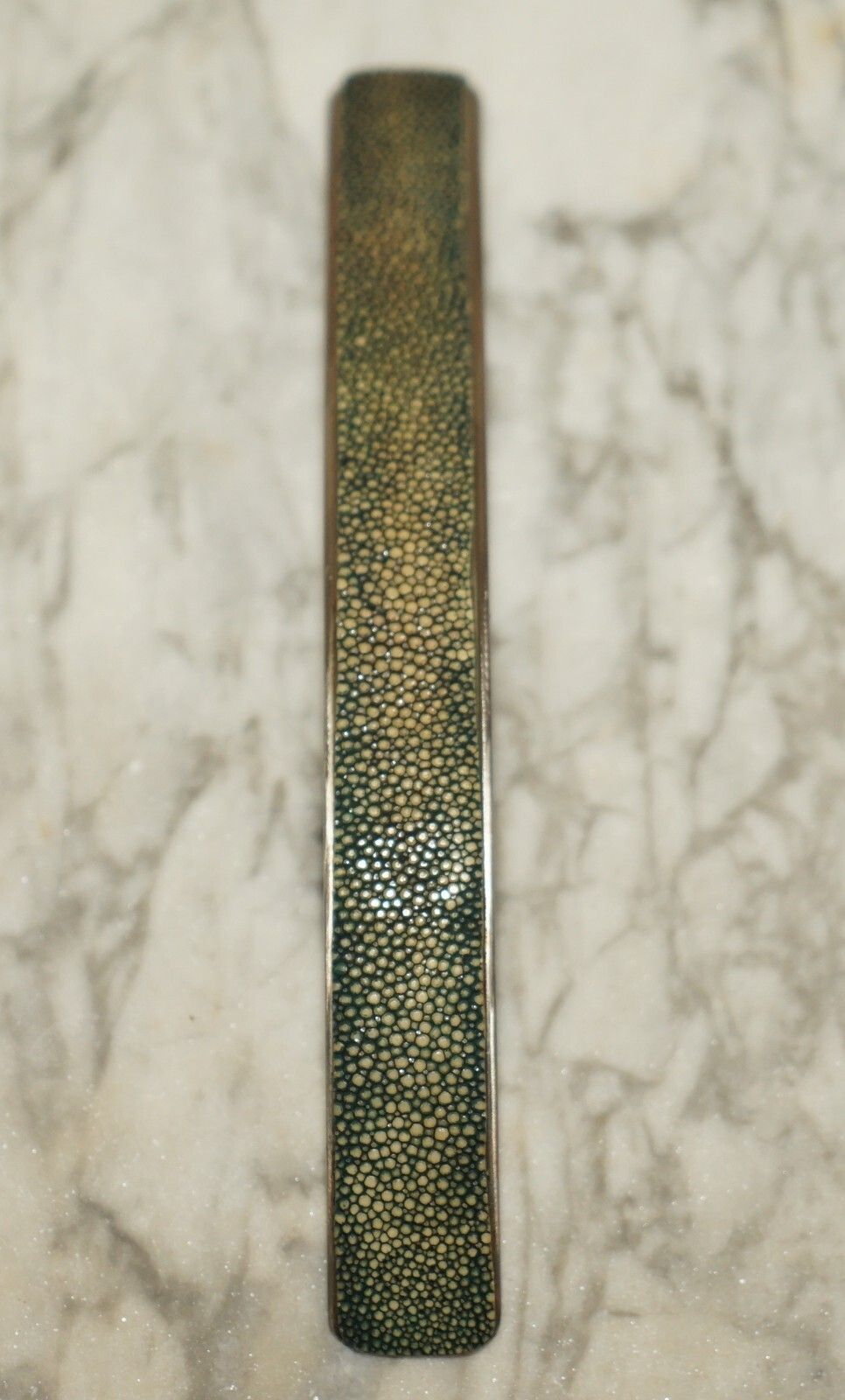 Suite Of Six Shark Manta Ray Shagreen Upholstered Contemporary Drawer Handles photo vintage