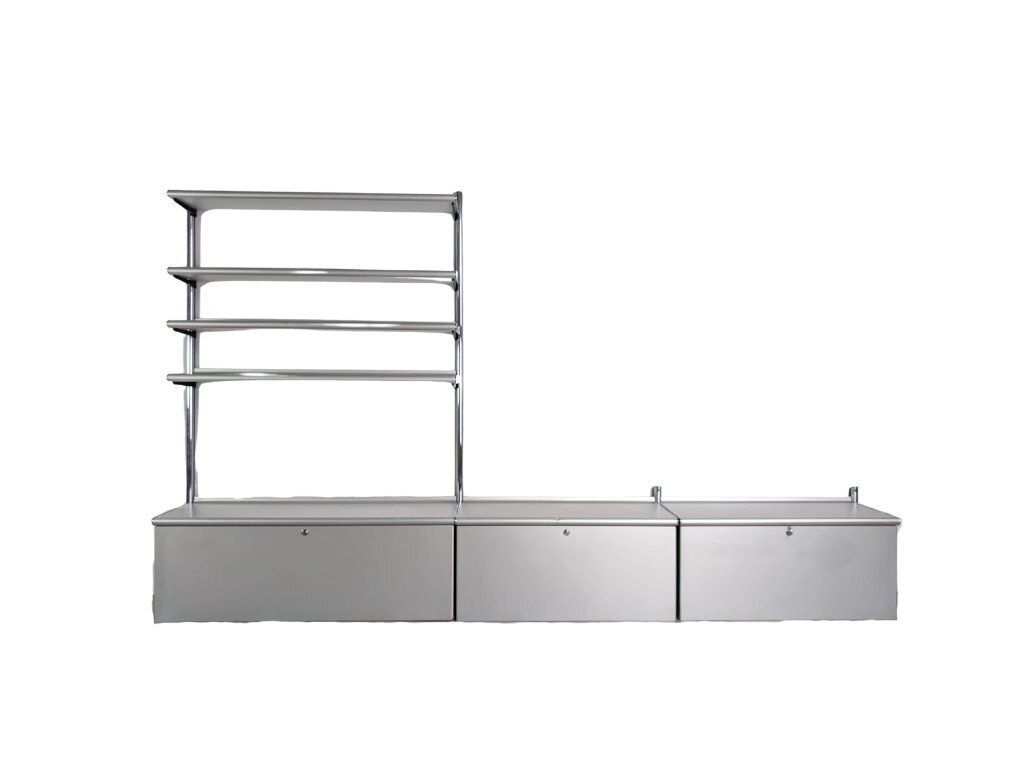 Otto Zapf Shelving System Vitra Vieler Wingset Wall Shelf Aluminum
