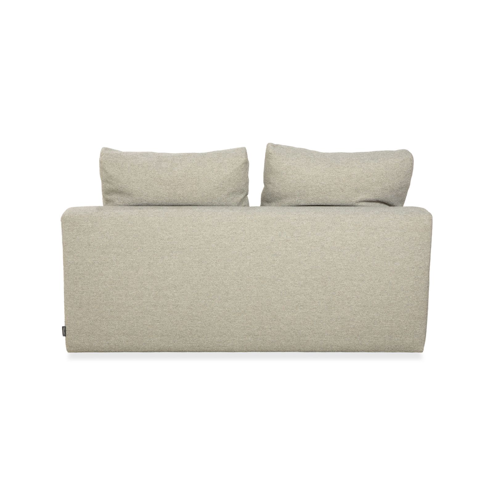 photo for sale Canapé 2 places Minotti en tissu gris clair, avec coussins