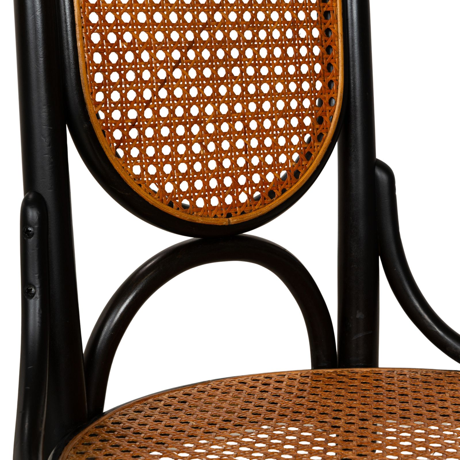 Set Of 4 Chairs Thonet No. 207 R Wooden Chair Dining Room Brown Coffee House photo vintage