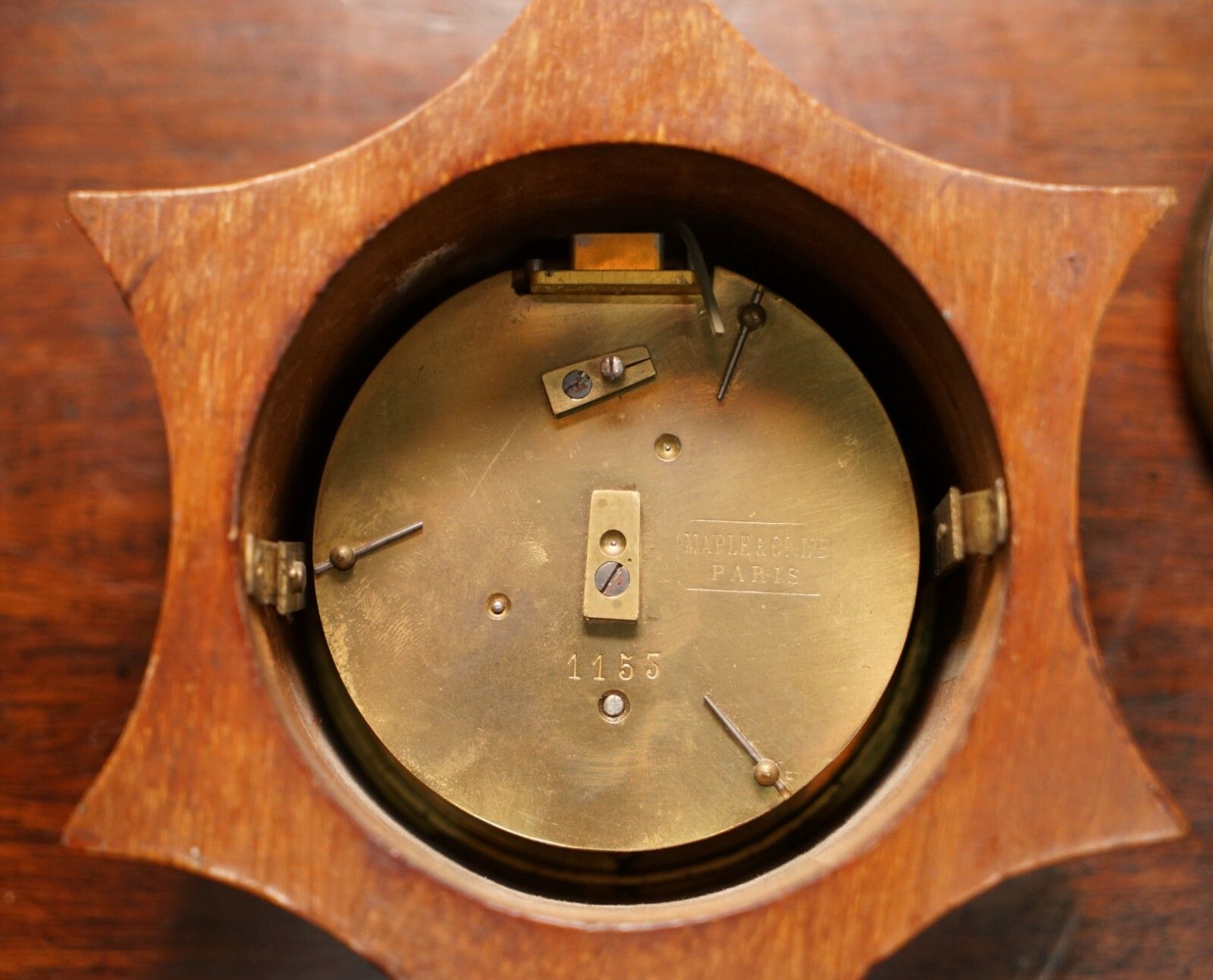 Home Decor Stunning Maple & Co Paris Art Nouveau Mahogany Marquetry Inlaid Mantle Clock photo
