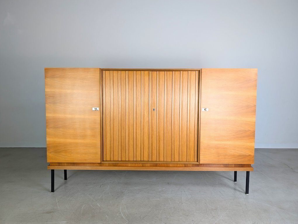 Original Midcentury Highboard Famöla Furniture Fama Walnut photo furniture