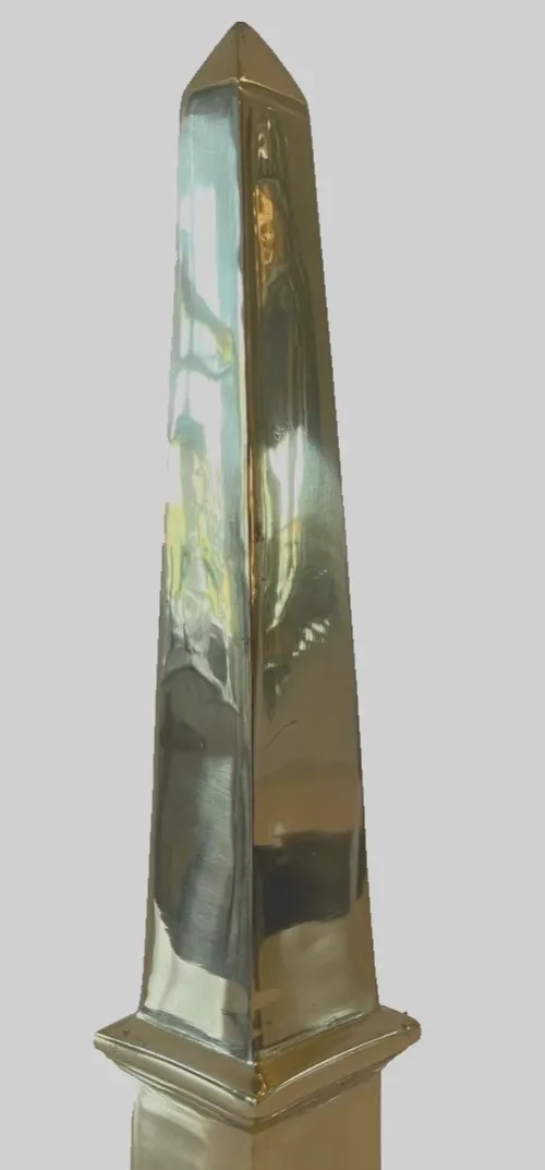 Polished And Polished Bronze Obelisk 20th Century photo buy