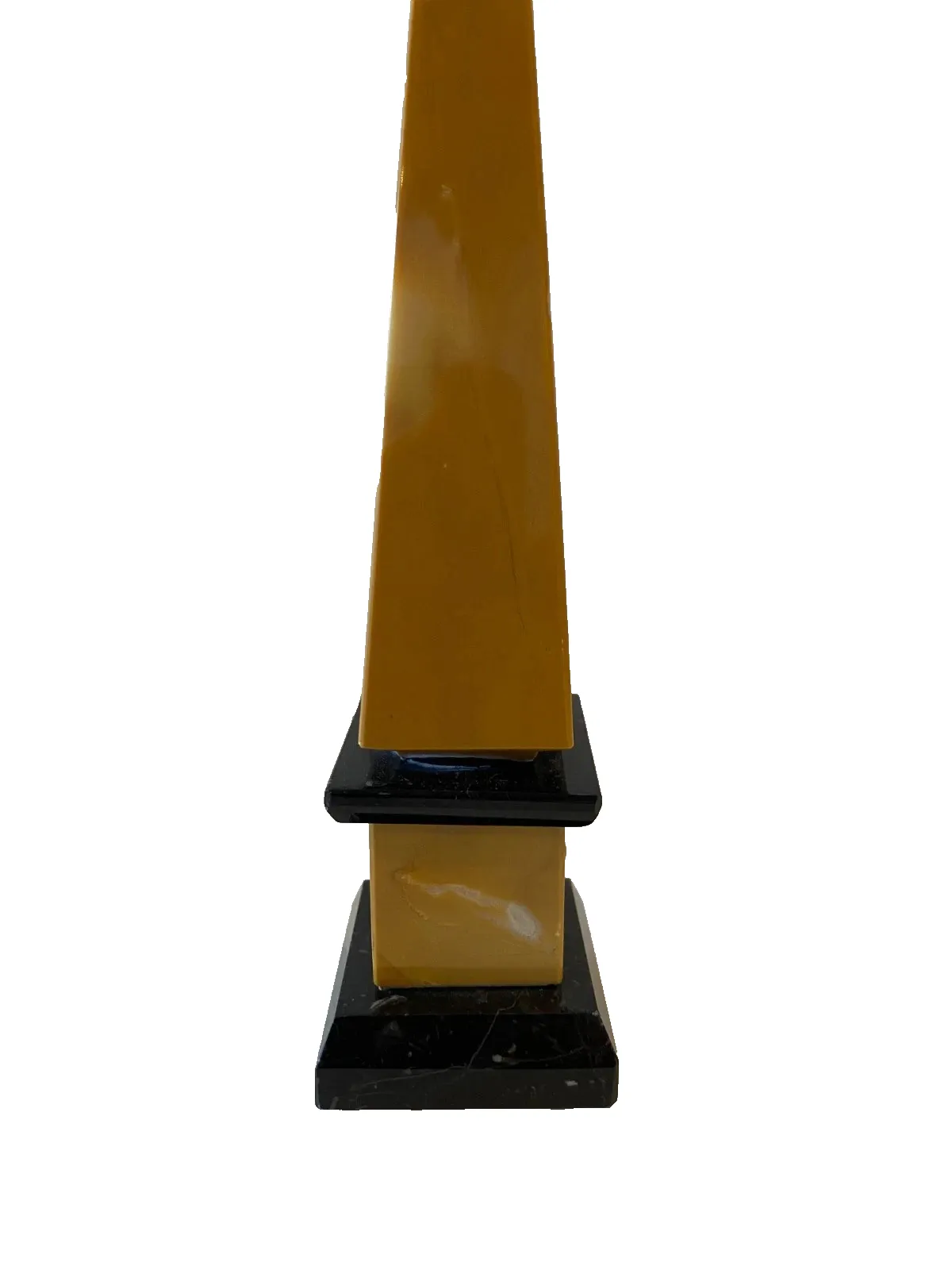 Siena Yellow And Black Marble Obelisk 20th Century photo Art