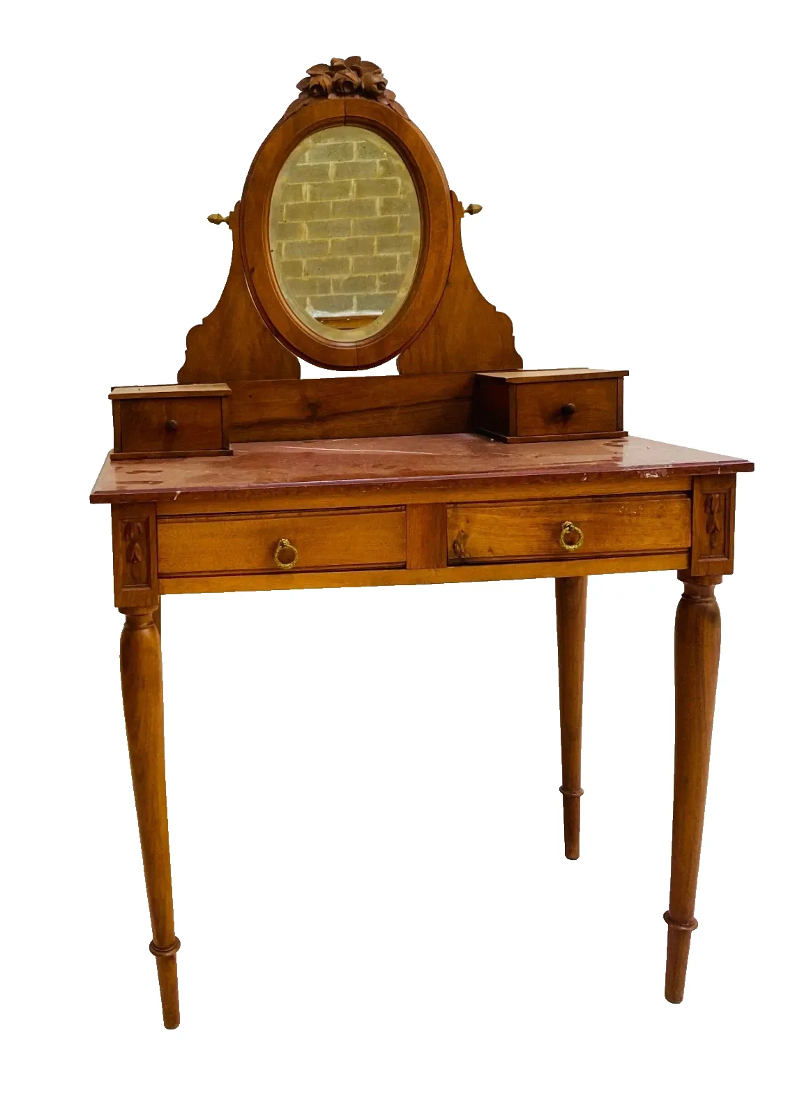 350.0 Louis XVI Style Walnut Dressing Table 20th Century photo