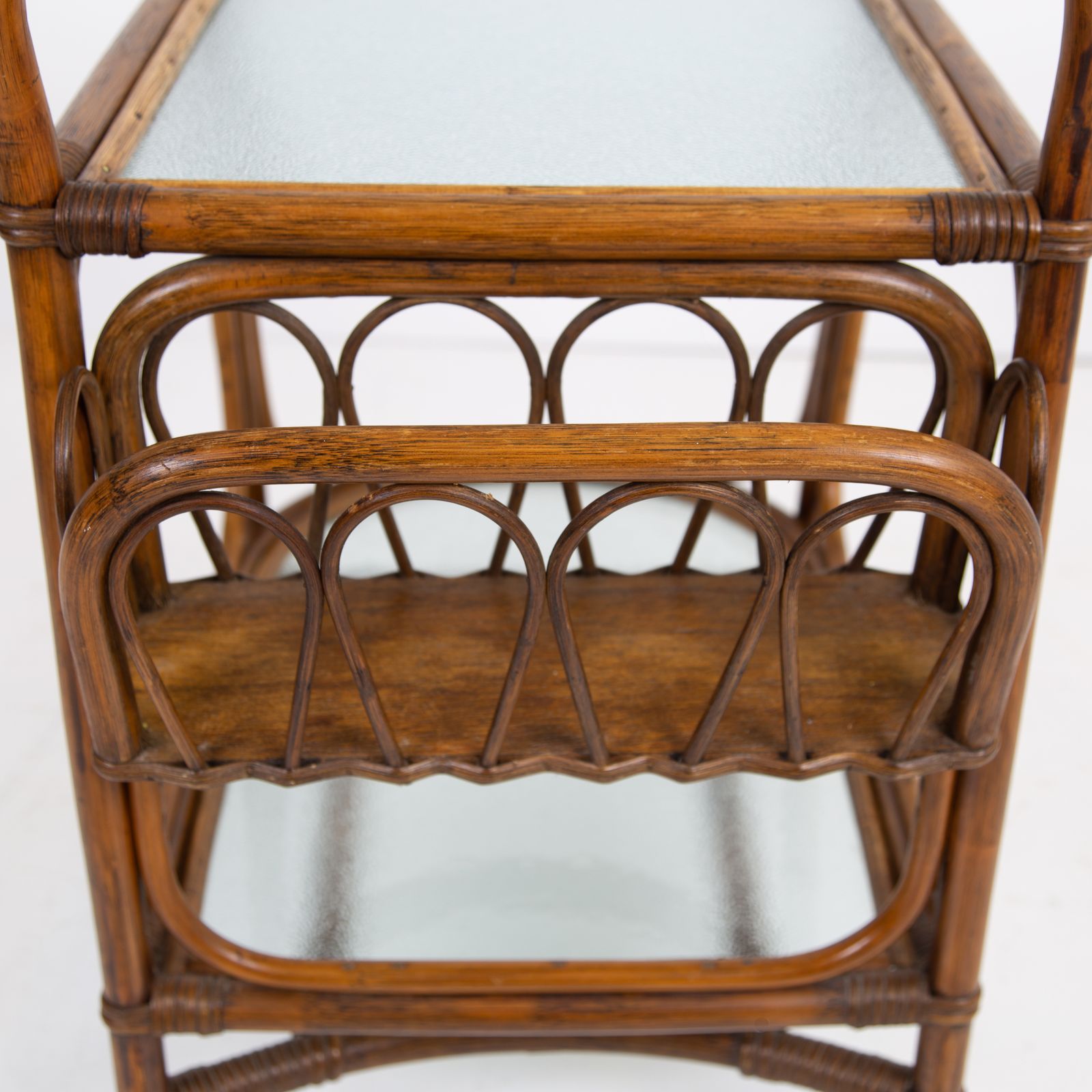 photo furniture Mid Century Bamboo Drinks Trolley C1970 By Angrave's