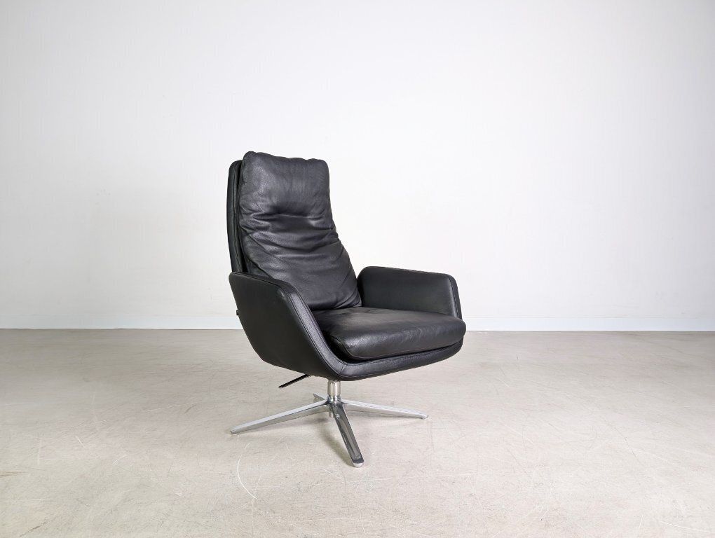 Original Cor Cordia Armchair 15111 Leather 286 Black Swivel Chair photo 4313.0