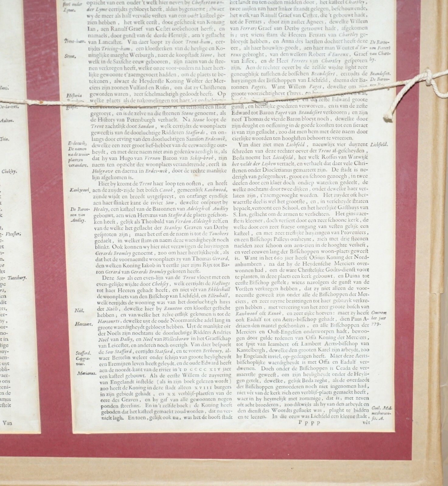 Art Double Sided And Glazed Cheshire 1645 Hand Coloured Antique Print Map Rare Find photo