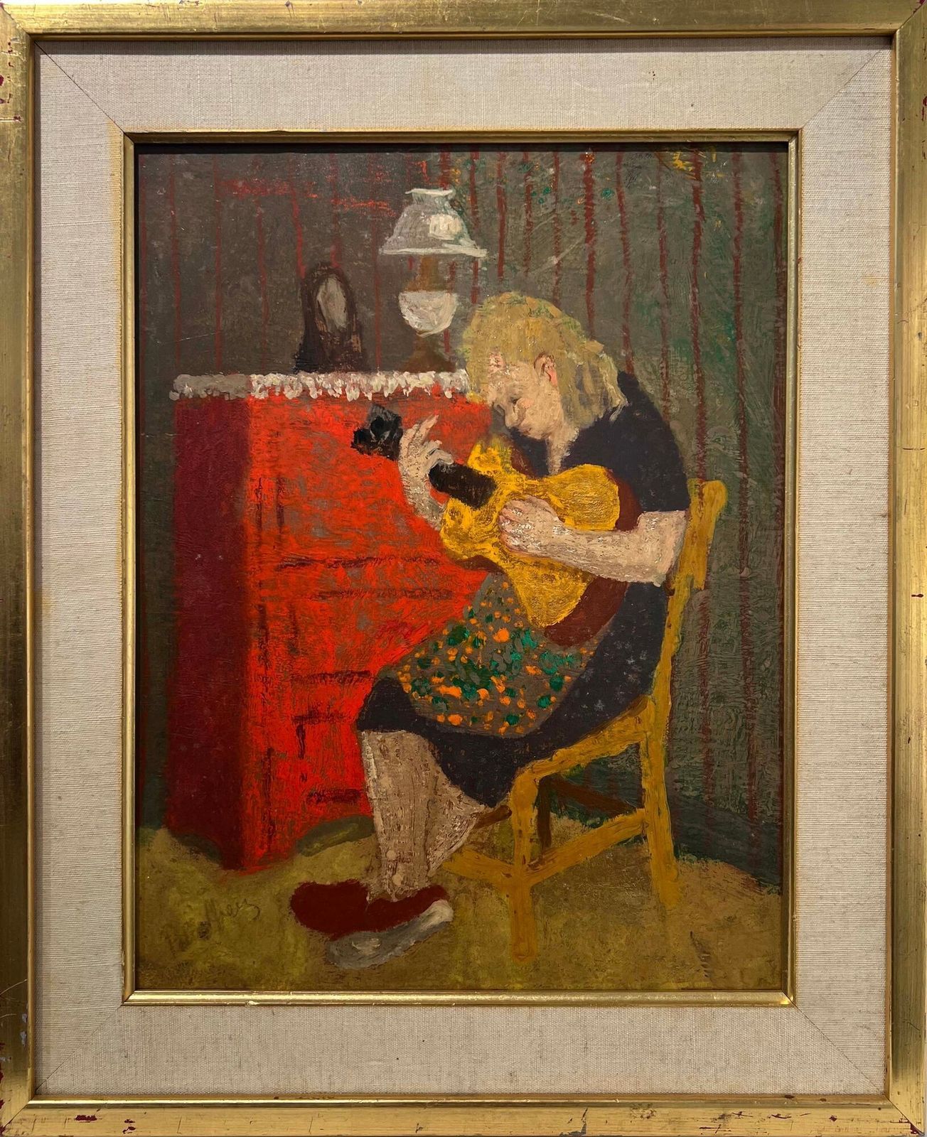 Portrait Of A Guitar Playing Girl
