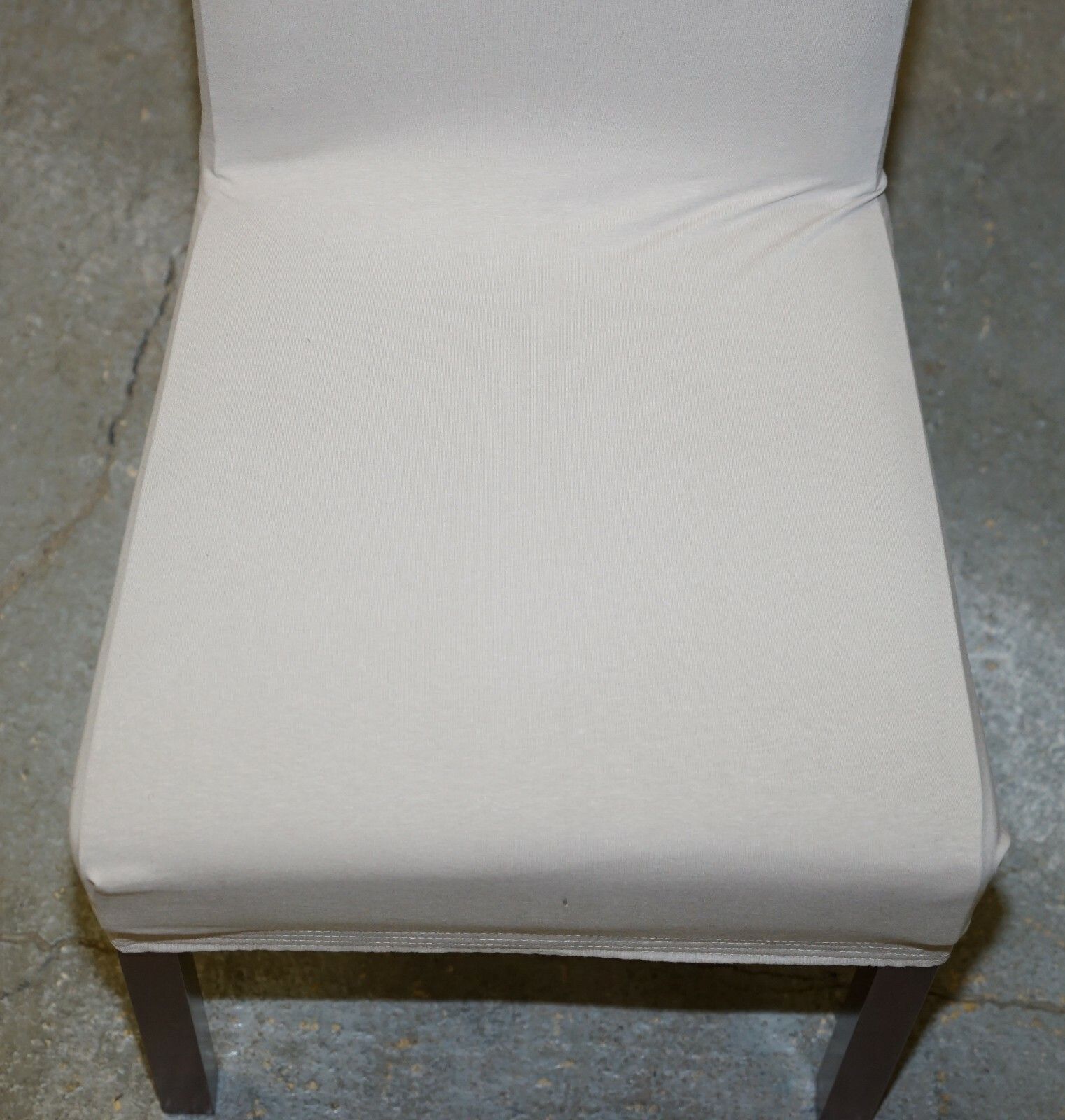 Suite Of Six Bicast Leather Contemporary Dining Chairs With Custom Made Covers photo 250.0