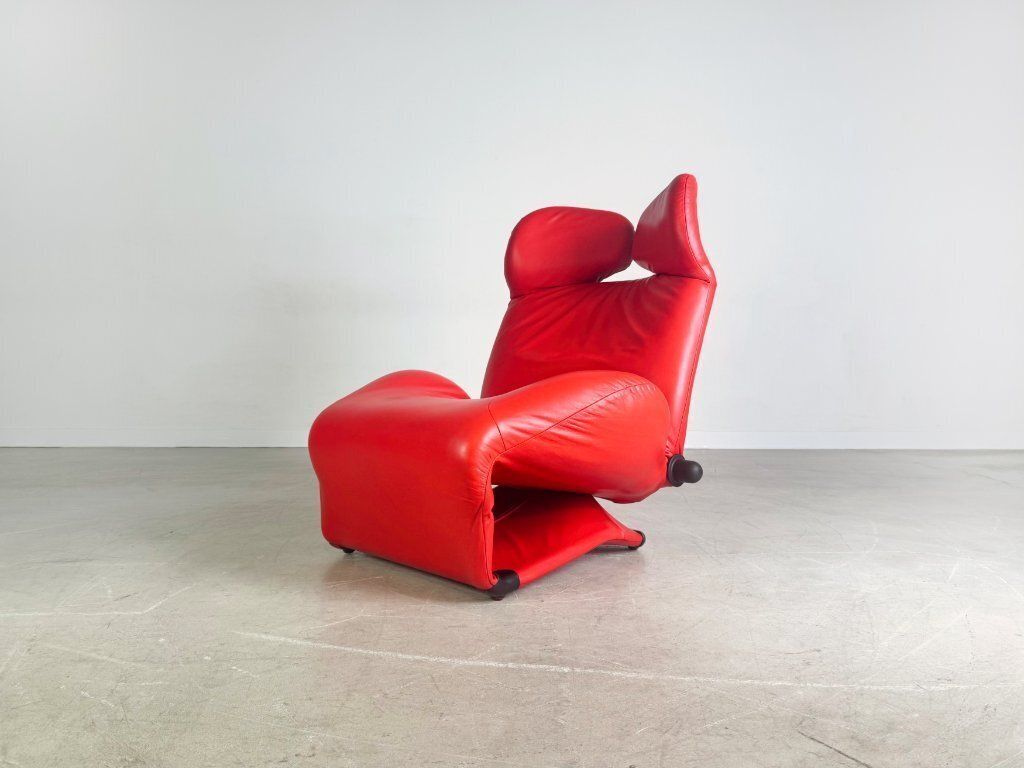 Original Cassina Wink Chair Armchair Toshiyuki Kita Leather Red Design photo Furniture