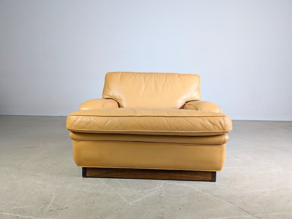 Original Midcentury Armchair Arne Norell Armchair Mexico Leather2 photo for sale