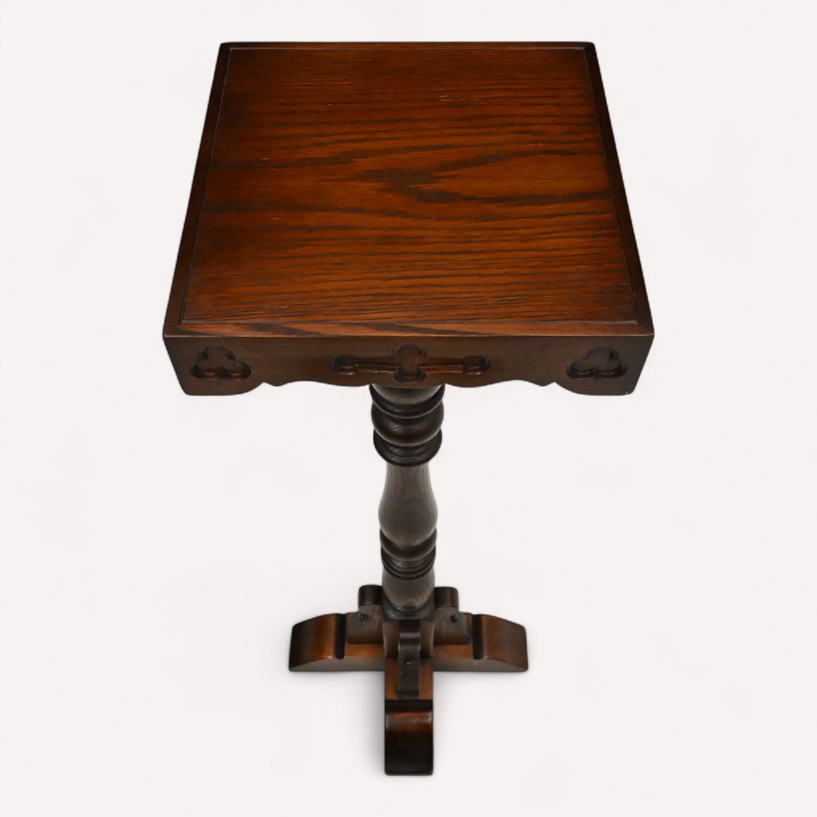 Old Charm Plant Stand Oak Tudor Brown Finish Model 2164 Free Nationwide Delivery photo vintage