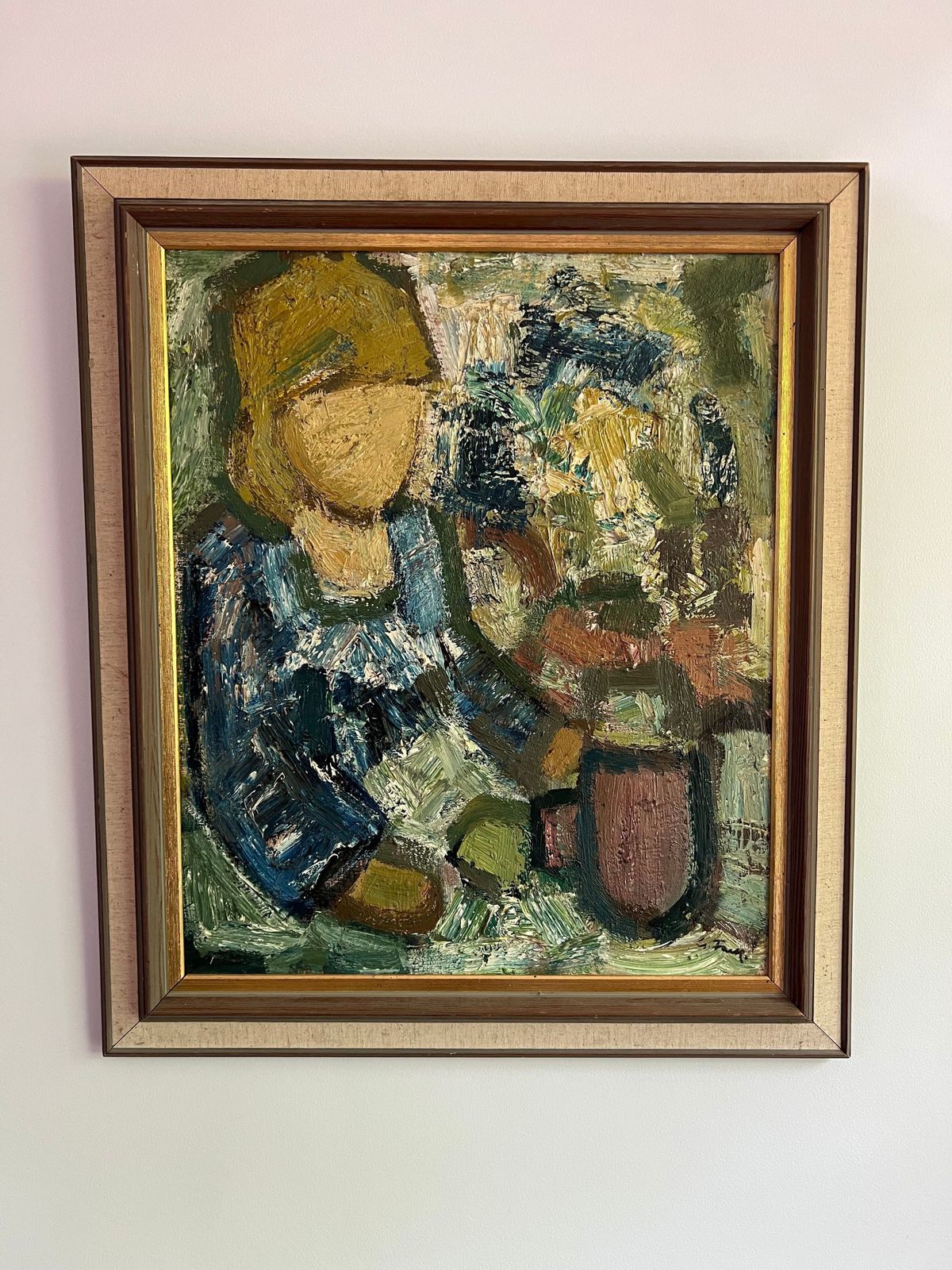 Gösta Falk   'Woman With Cup' Framed Oil Painting photo 625.0