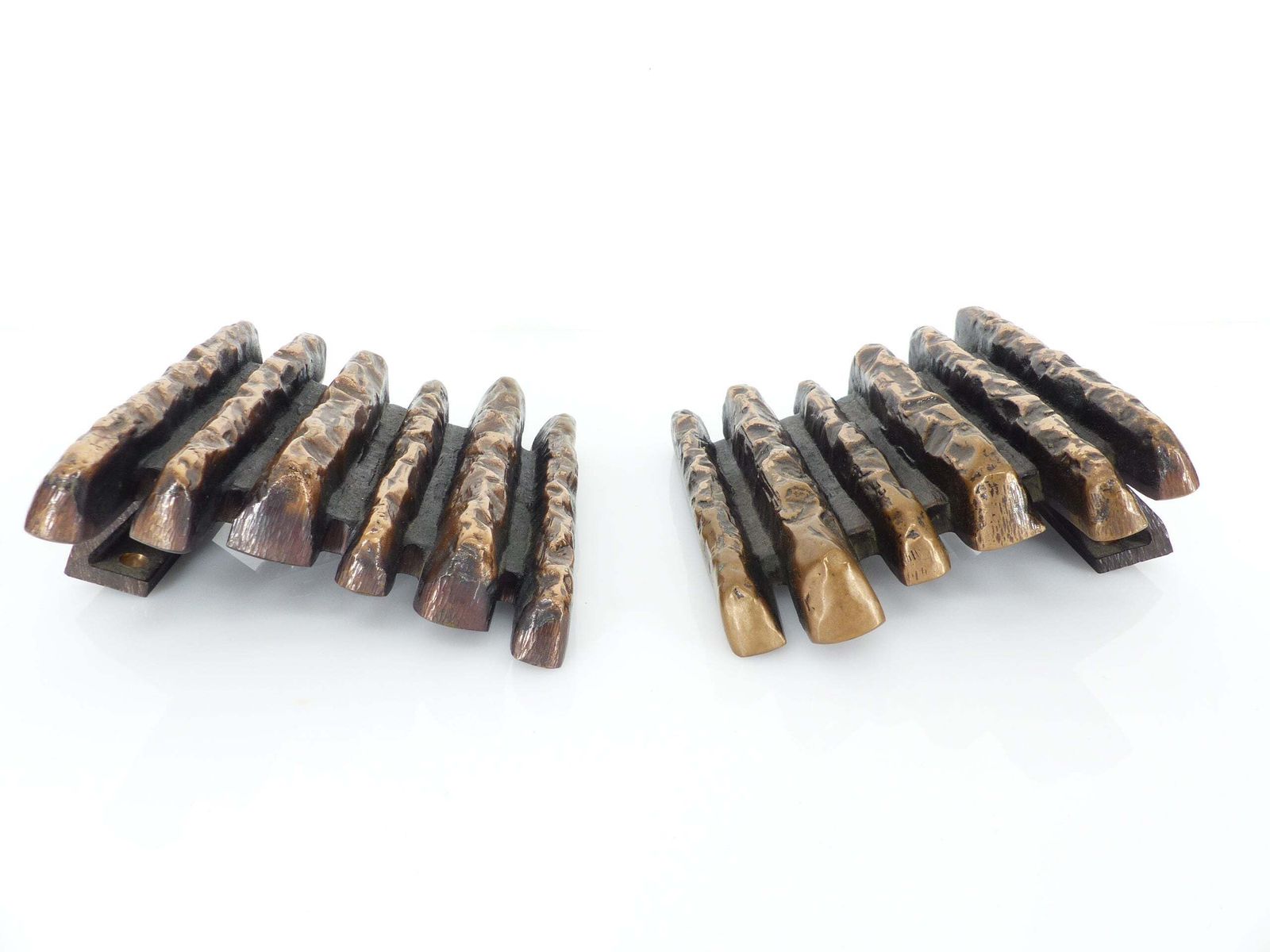 Brutalist Bronze Door Handles, Alpan, Germany, Circa 1970 photo furniture