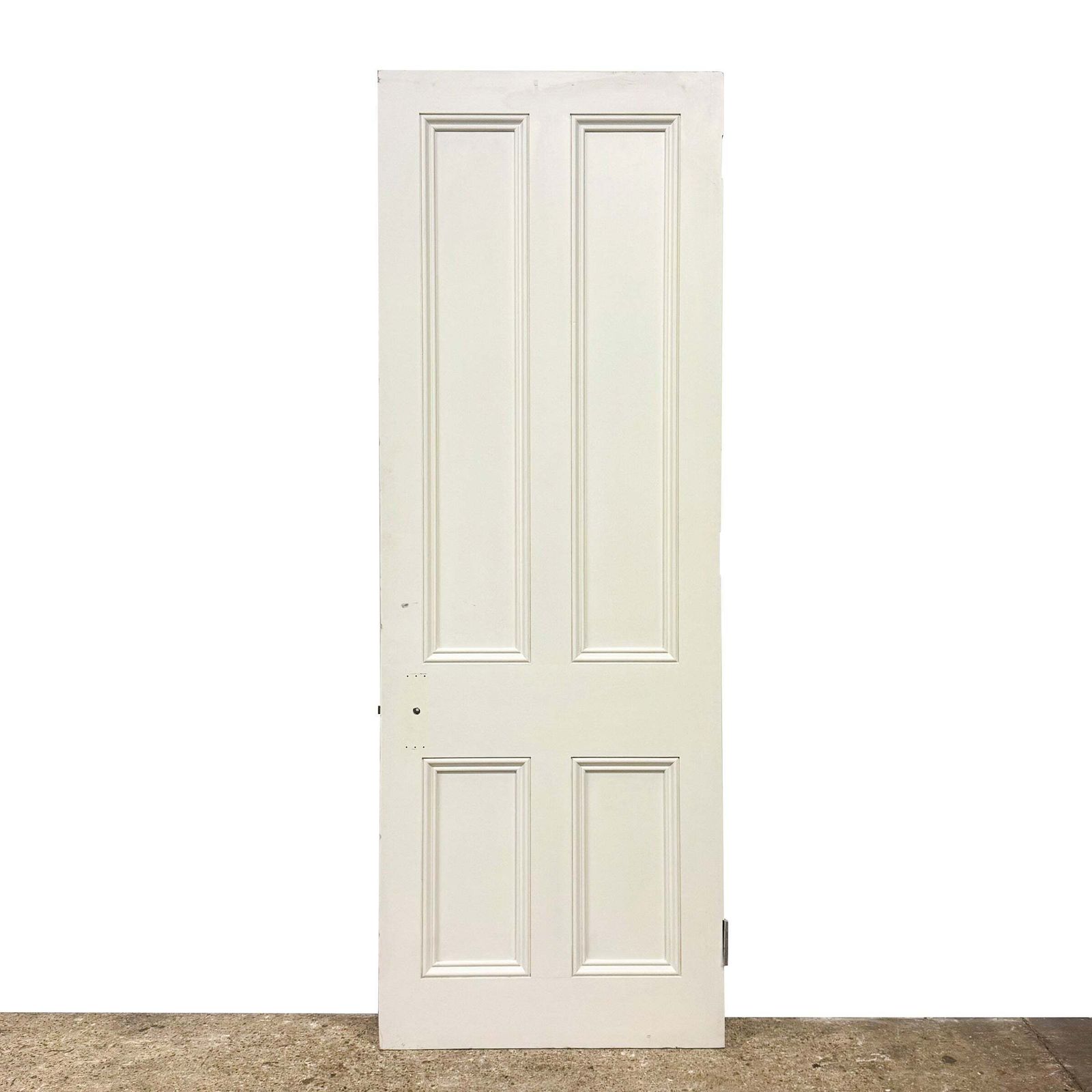 Reclaimed White Tulip Wood 4 Panel Door   227cm X 80.5cm