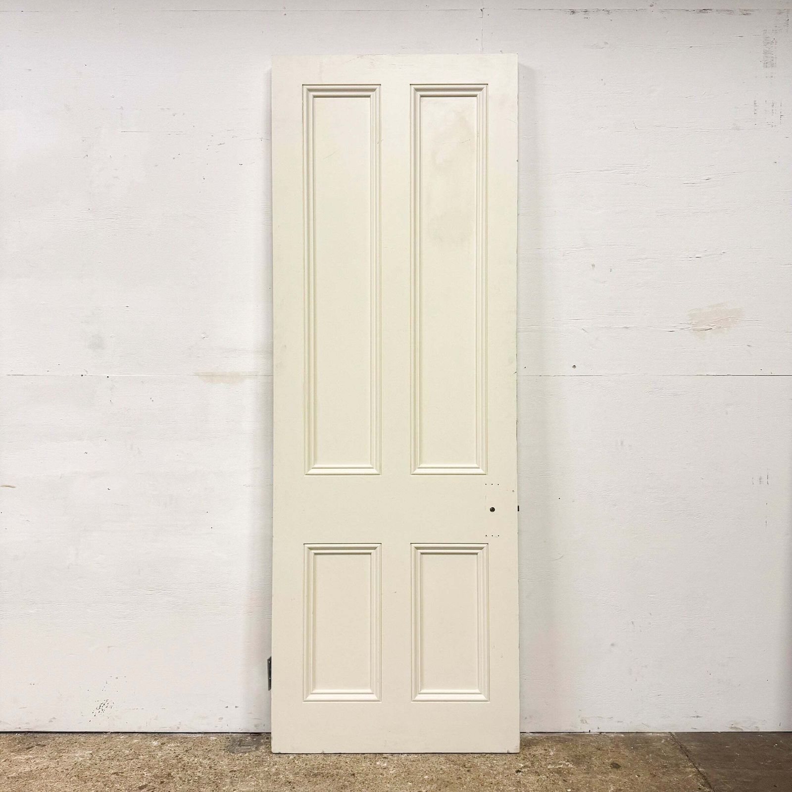 Reclaimed White Tulip Wood 4 Panel Door   227cm X 80.5cm photo 225.0