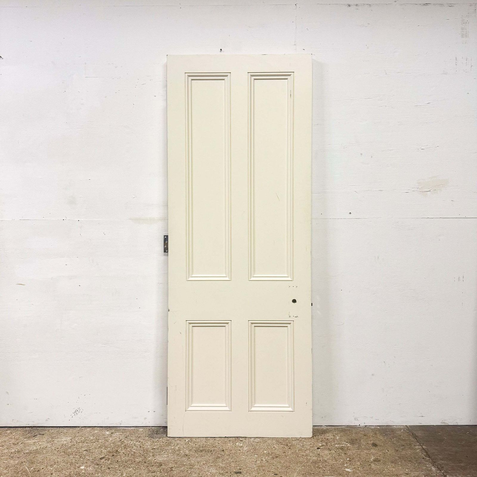 Reclaimed White Tulip Wood 4 Panel Door   216cm X 81.5cm photo 225.0