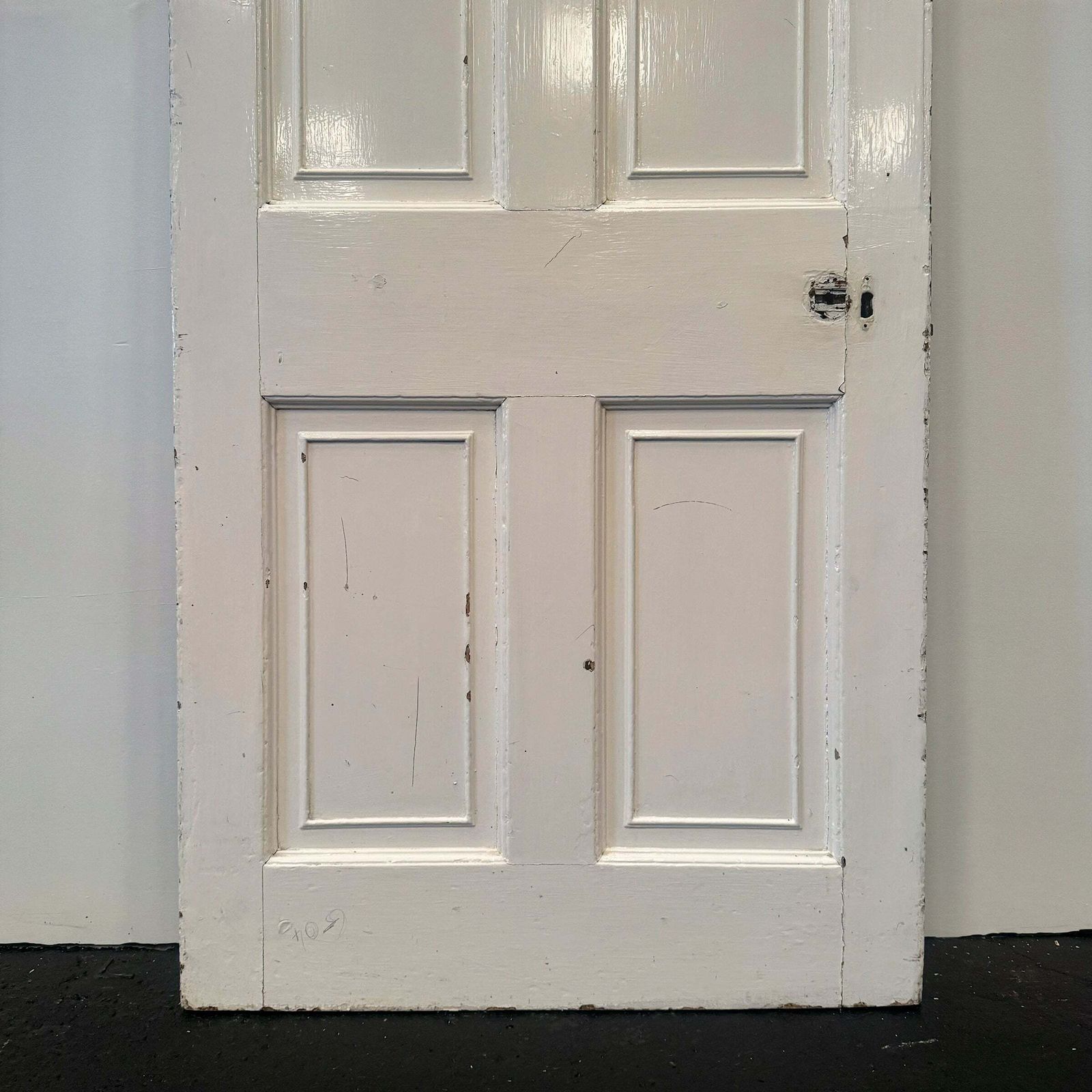 Georgian Solid Pine Panelled Door   193.5cm X 89cm photo vintage