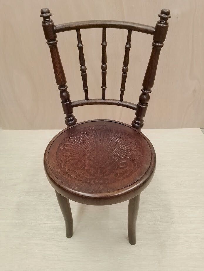 Furniture Antique Fischel Bentwood Child's Chair photo