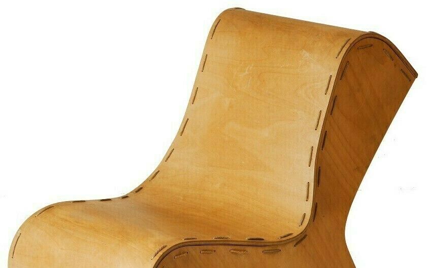 Mid Century Modern Ply Chair With String Detail photo furniture