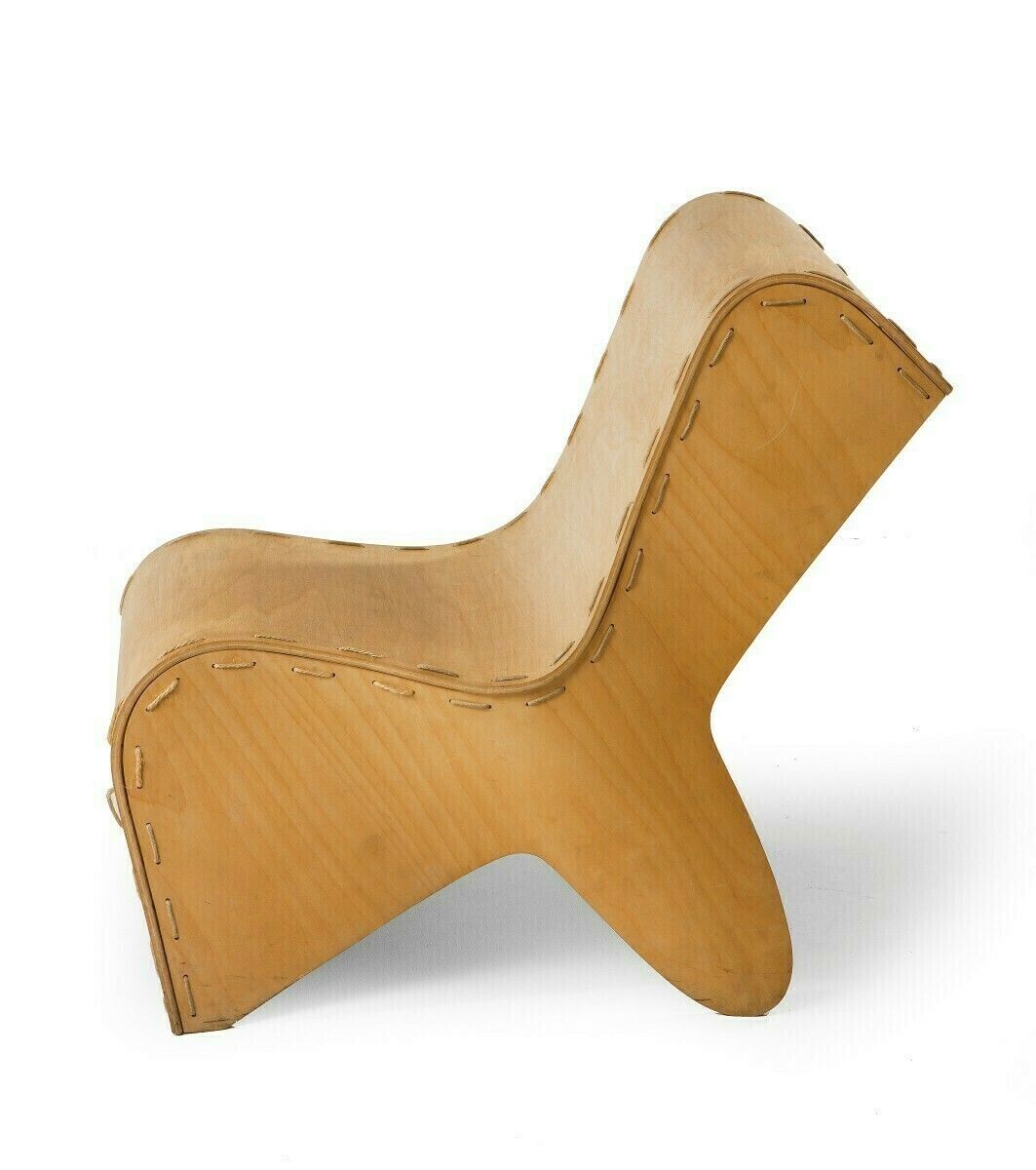 Mid Century Modern Ply Chair With String Detail photo 850.0