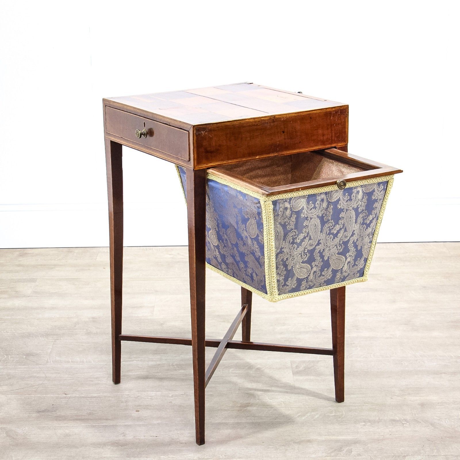 George III Work Table With Sewing Box & Fire Screen photo Furniture