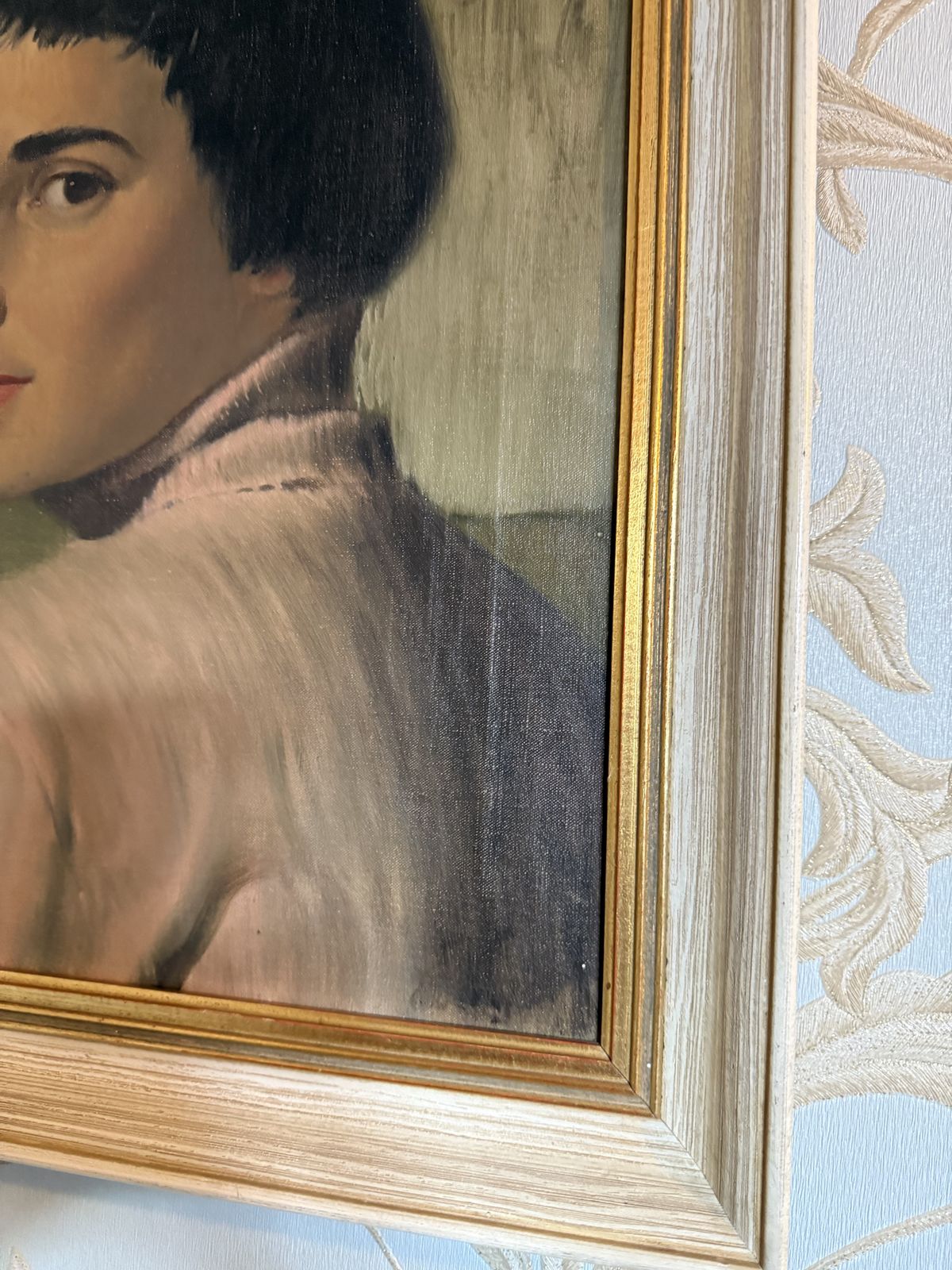 Mid Century Painting Of A Beautiful Women photo furniture