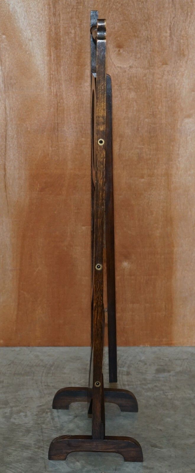 photo furniture Circa 1900 English Oak Folding Whatnot Display Table Cake Stand Lovely Patina