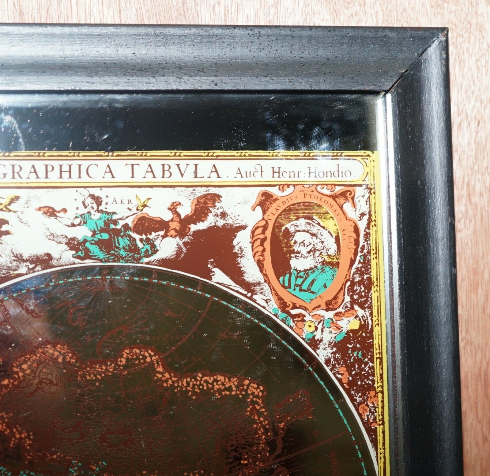Vintage World Map Mirror Based On The Original By Johnson 1882 Military Campaign photo vintage