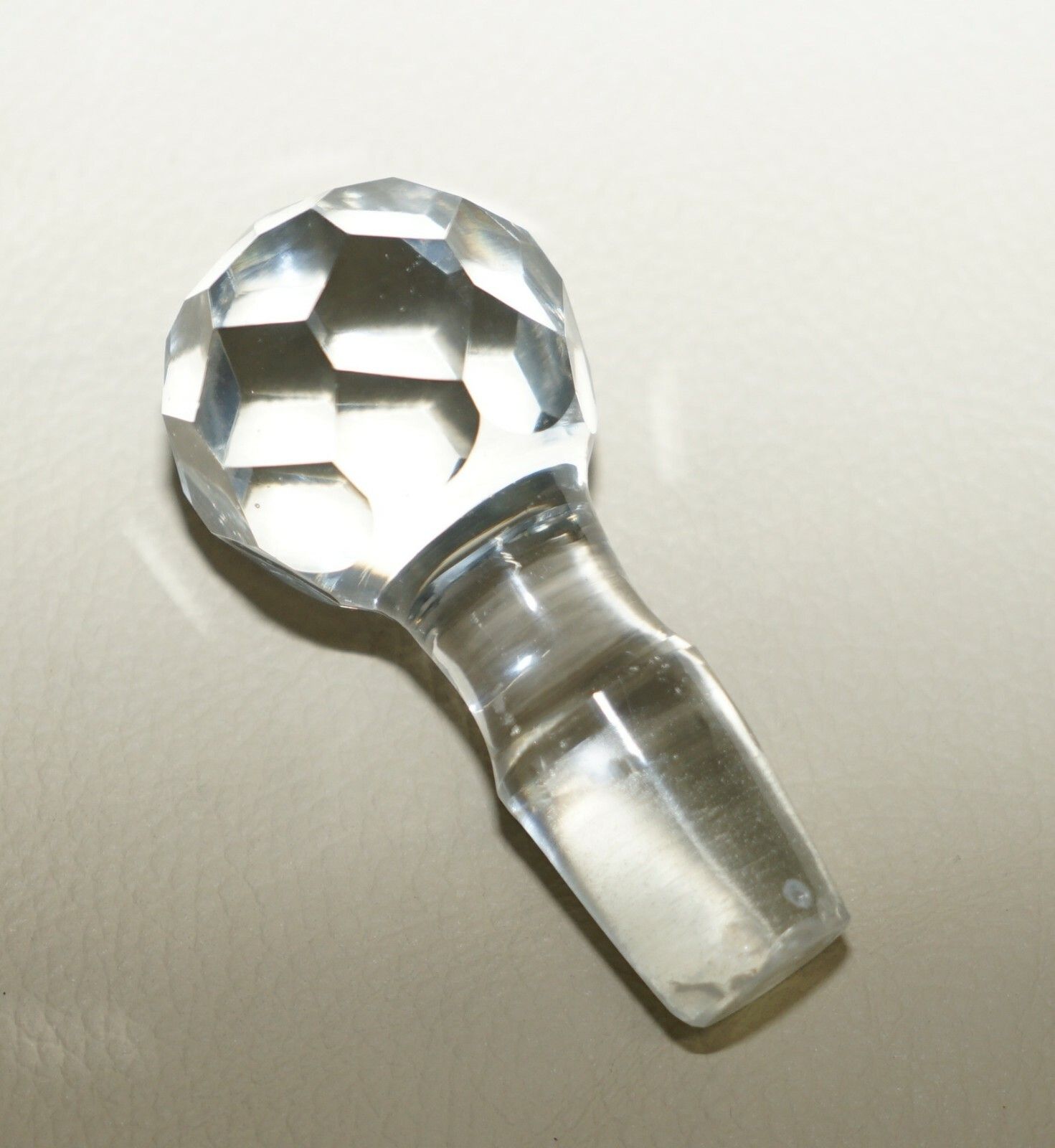 Sweet Antique Cut Glass Crystal Decanter Jug Maderia Sterling Hanging Label 1973 photo vinterior