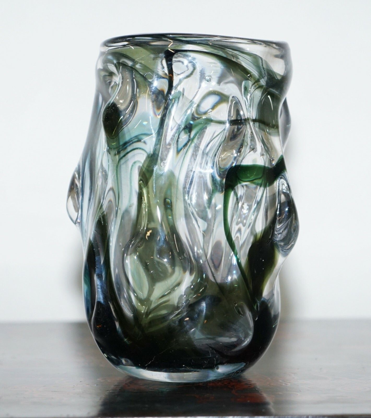 One Of Three Stunning Whitefriars Vases With Ornately Crafted Bodies Medium photo furniture