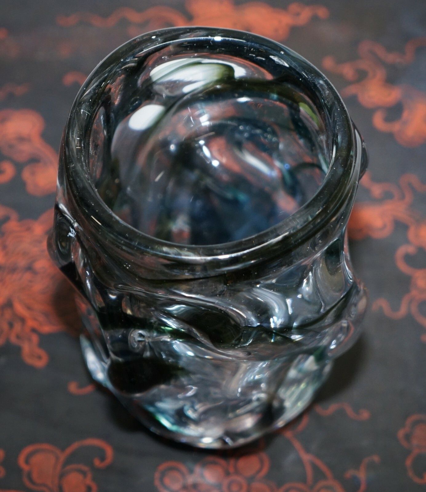 One Of Three Stunning Whitefriars Vases With Ornately Crafted Bodies Medium photo buy