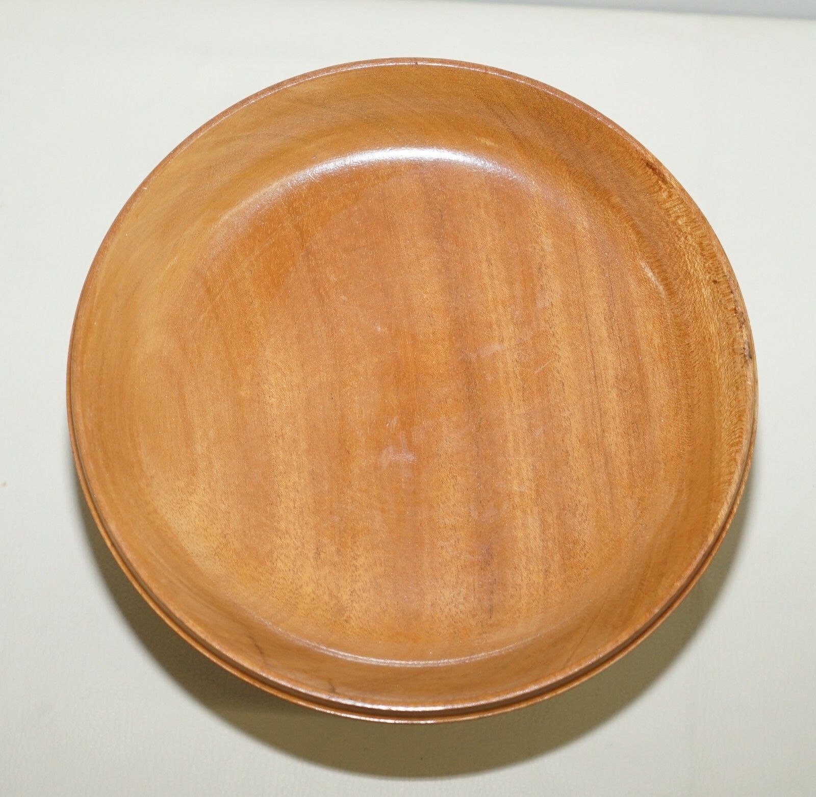 Brand New Air Dried Beech Wood Fruit Bowl On Nicely Turned Base Great Present photo for sale