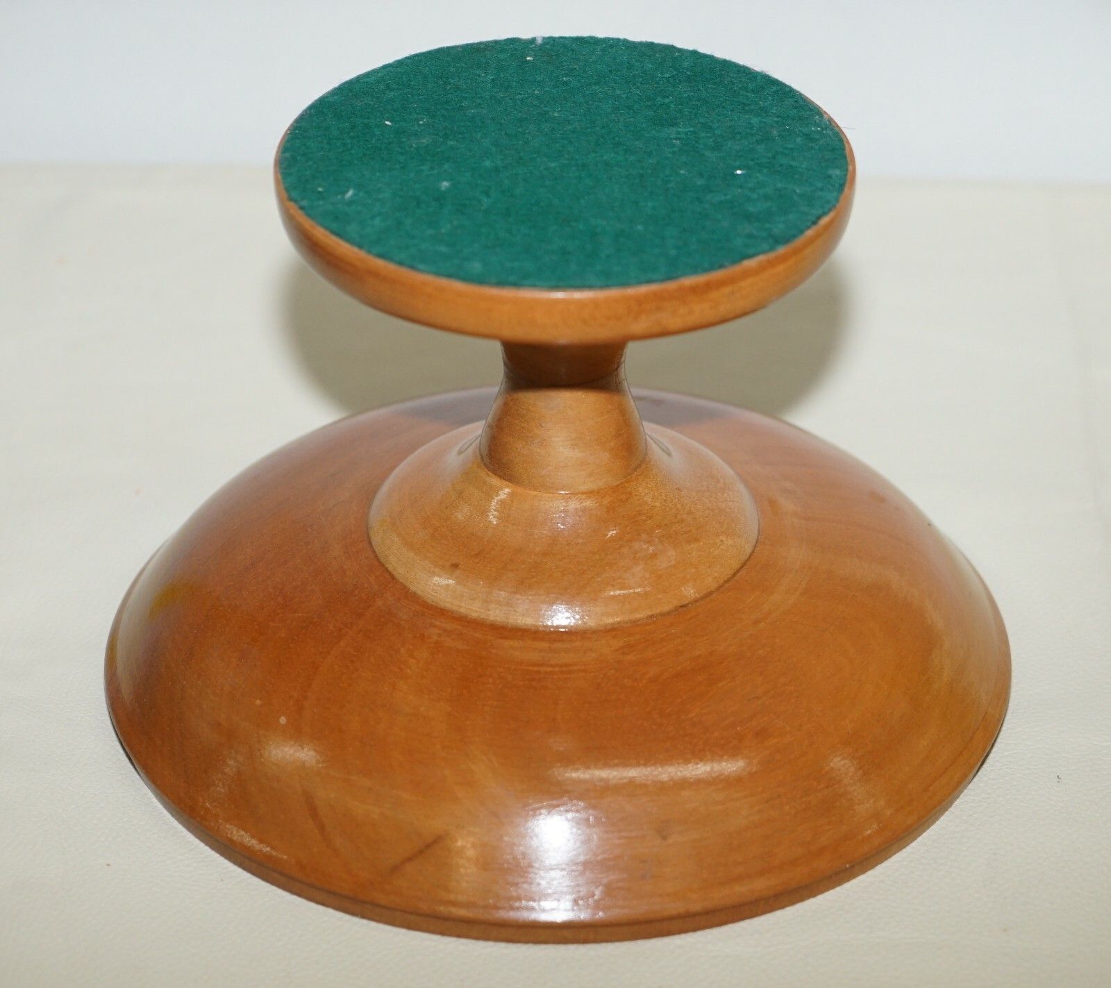 Brand New Air Dried Beech Wood Fruit Bowl On Nicely Turned Base Great Present photo buy