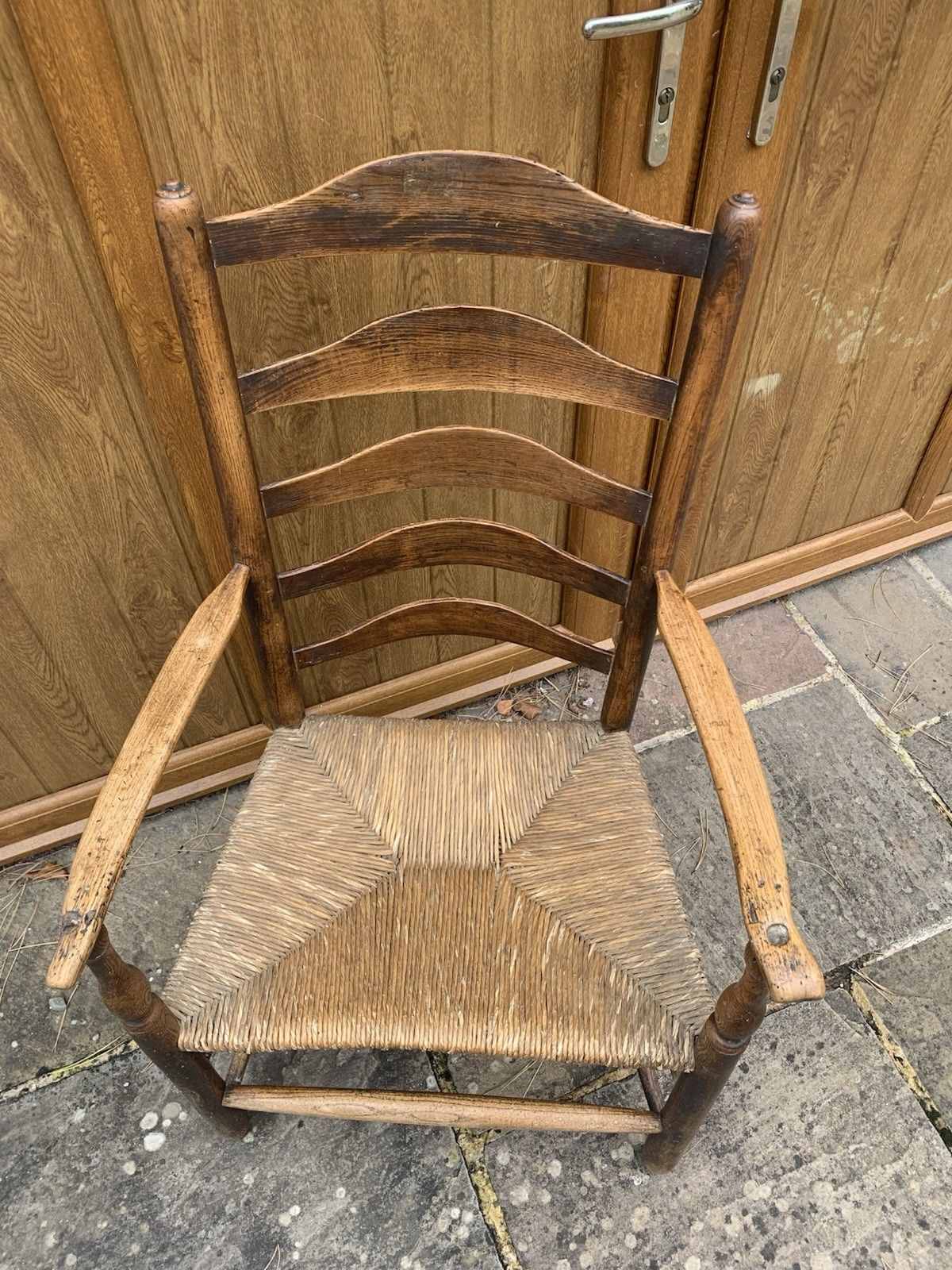 A Charming Country Armchair C1800 Of Lovely Colour. photo for sale