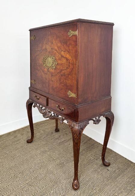 Queen Anne Walnut Cocktail Cabinet photo furniture