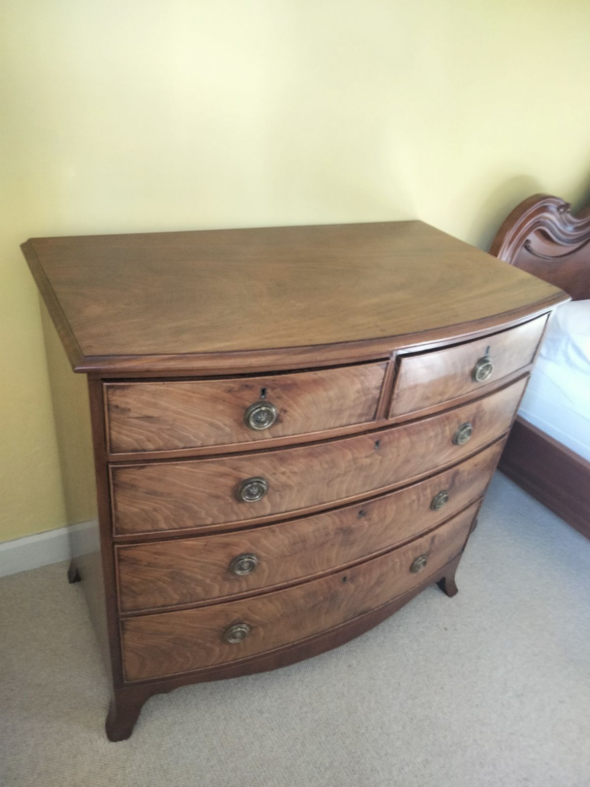 Victoria Mahogany Two Over Three Chest Of Drawers